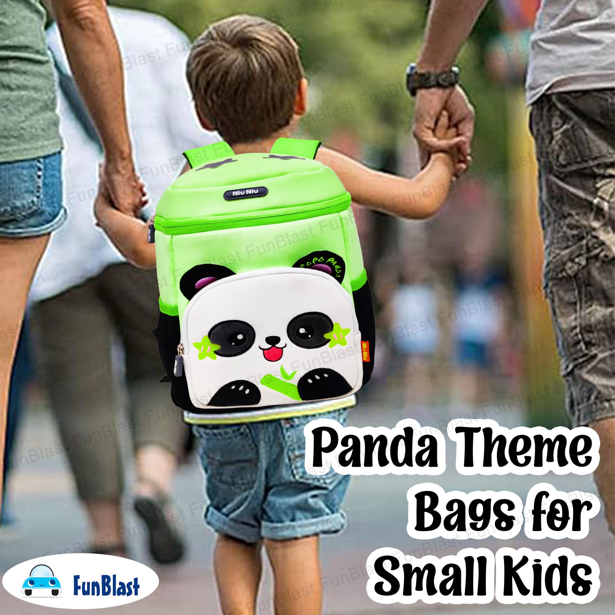 FunBlast Bagpack for Kids – Panda Theme Bags for Small Kids, Bags for Pre-Schoolers, Small Bags for School, Picnic, Travelling Bag for 2 to 7 Years Old Kids (33 X 26 X 16 CM) 5