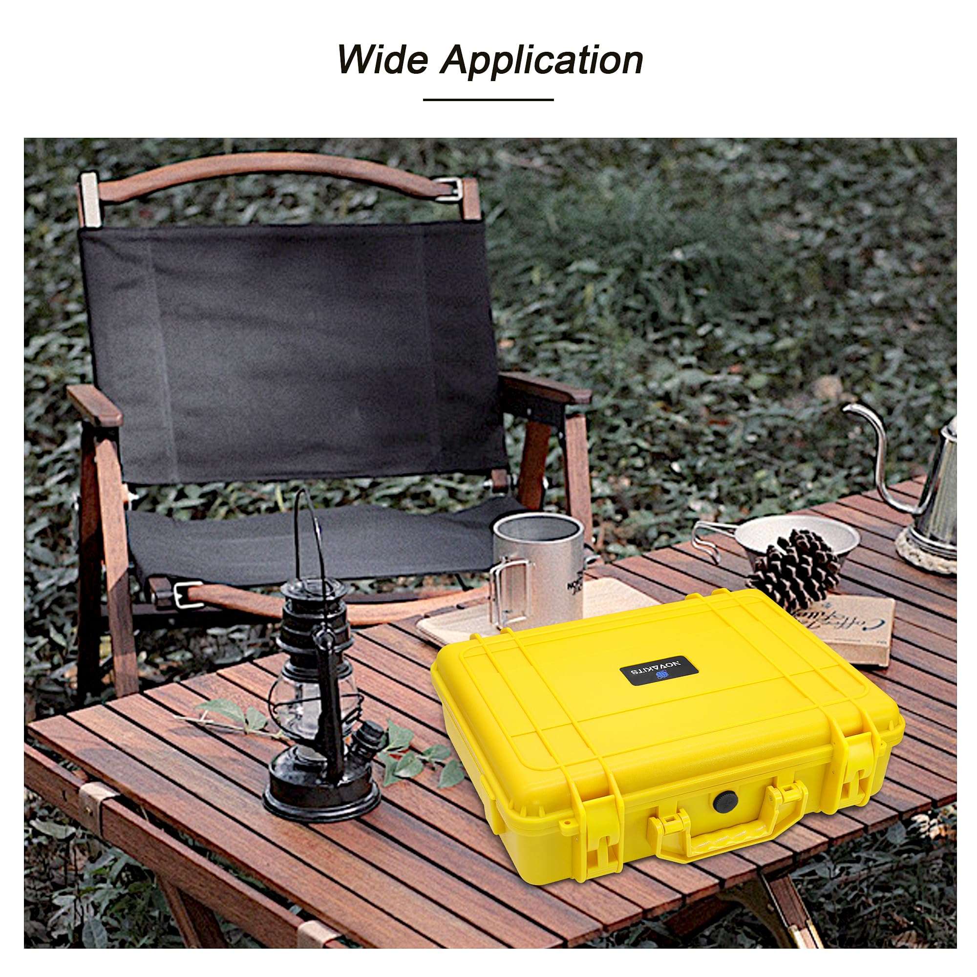 Waterproof Hard Case fits Starlink Mini Dish Kit -Precision Cut Foam for Starlink Mini, Kickstand, Pipe Adapter, Power Supply (Yellow) 6