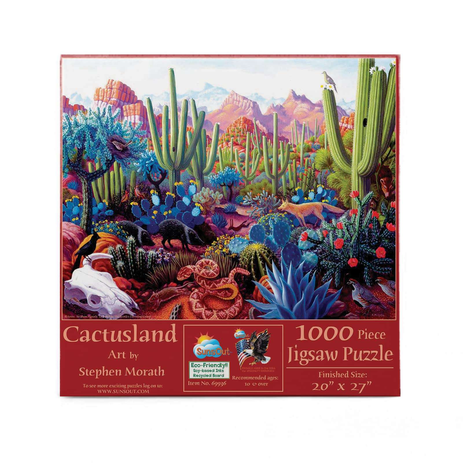 SUNSOUT INC - Cactusland - 1000 pc Jigsaw Puzzle by Artist: Stephen Morath - Finished Size 20" x 27" - MPN# 69936 1