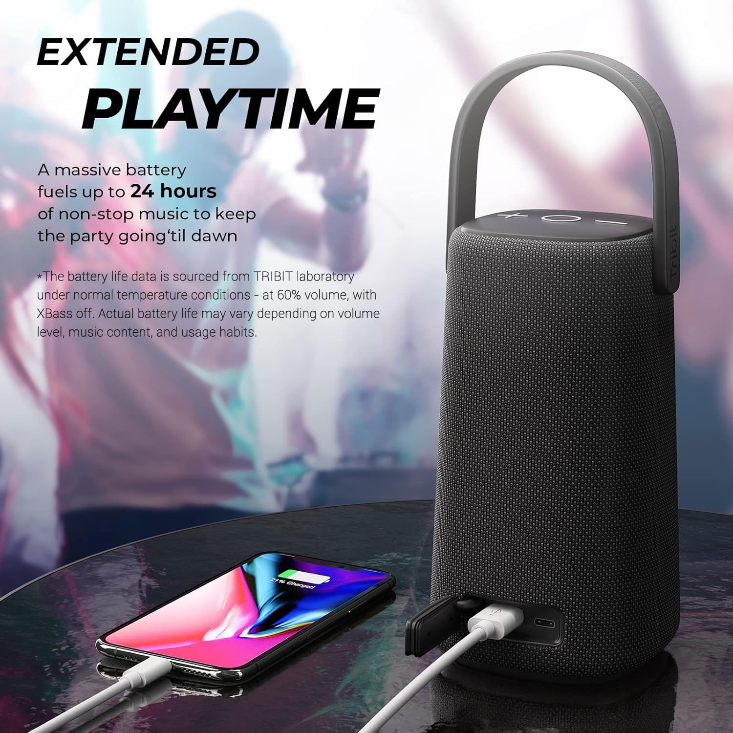 Tribit StormBox Pro Portable Bluetooth Speaker with High Fidelity 360 Sound, Bluetooth 5.3, 3 Drivers with 2 Passive Radiators, Built-in XBass, 24H Playtime, IP67 Waterproof for Outdoors 5