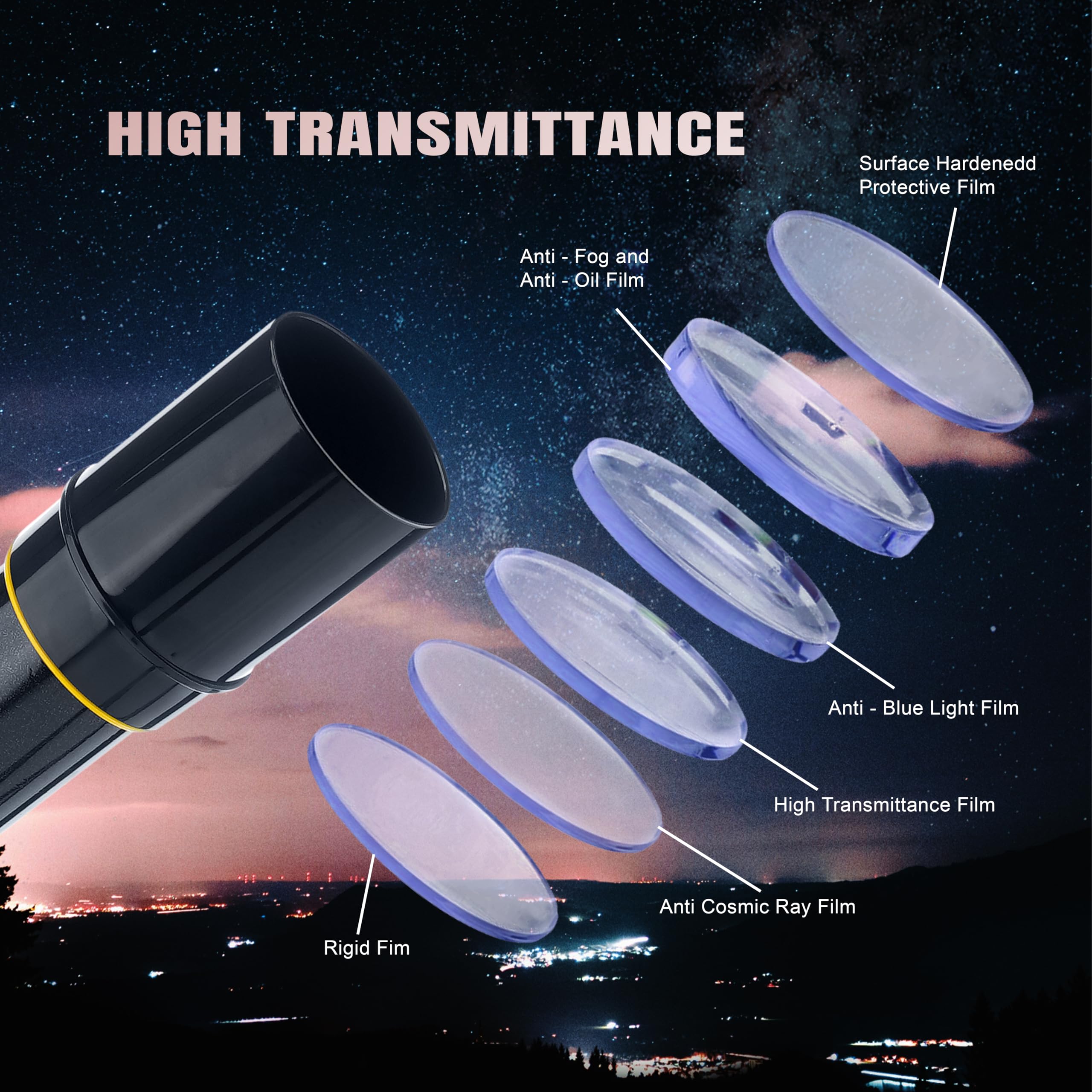 Zhizuka ZH400 Telescope 50mm Aperture 400mm Refractor with Phone Mount and Long Portable Tripod Stand Astronomical Refracting Scope for Kids Beginners and Adults with Phone Adapter 5