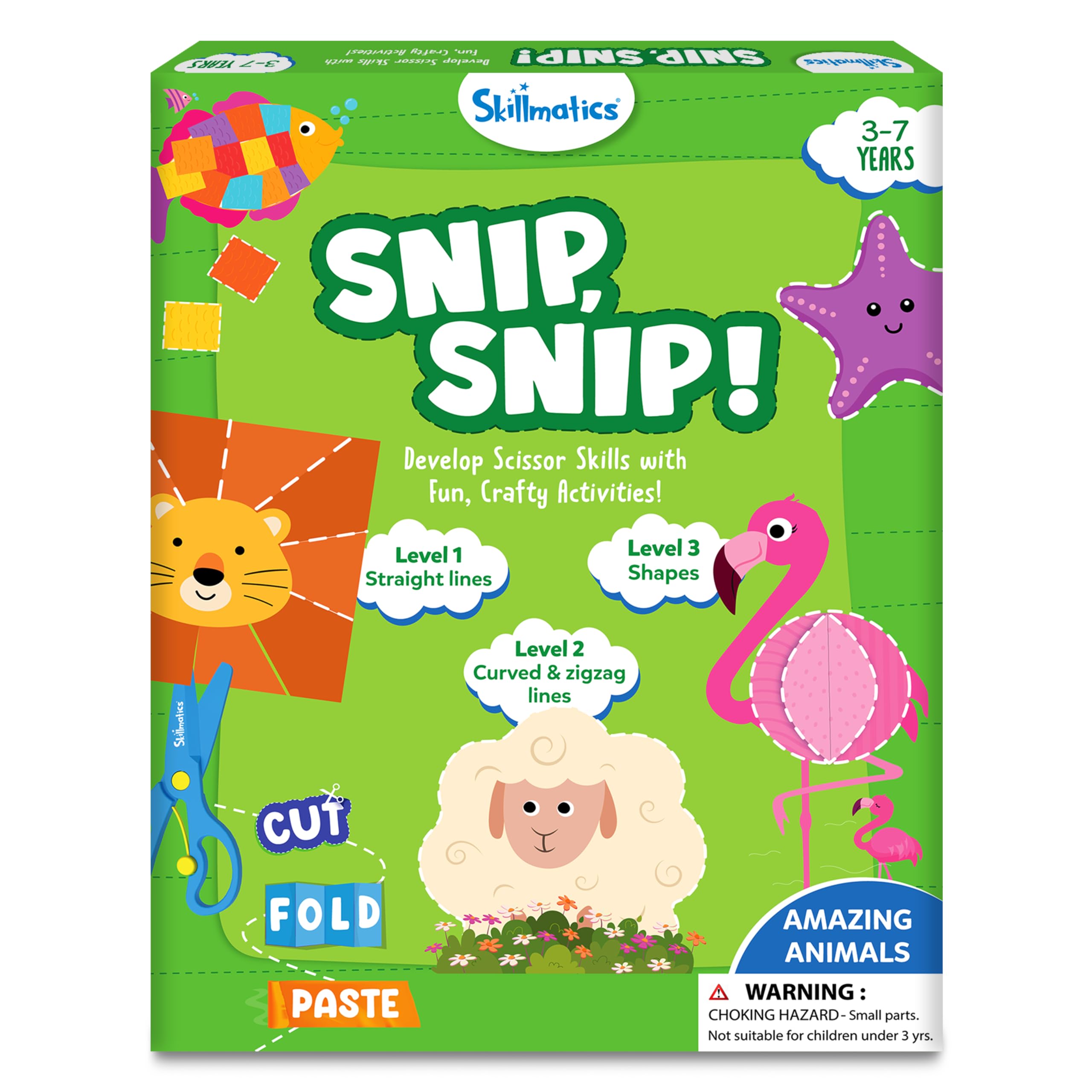 Skillmatics Poke-in Art - Animal Masks & Snip Snip Animals Bundle, DIY Craft Activity for Kids, Gifts for Toddlers, Girls & Boys Ages 3, 4, 5, 6, 7, 8, 9 6