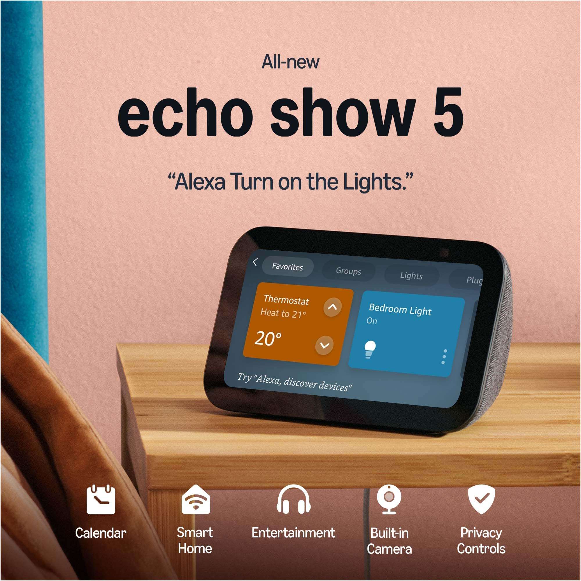 Amazon Echo Show 5 with Blink Video Doorbell (newest model), Designed for Alexa+ 4