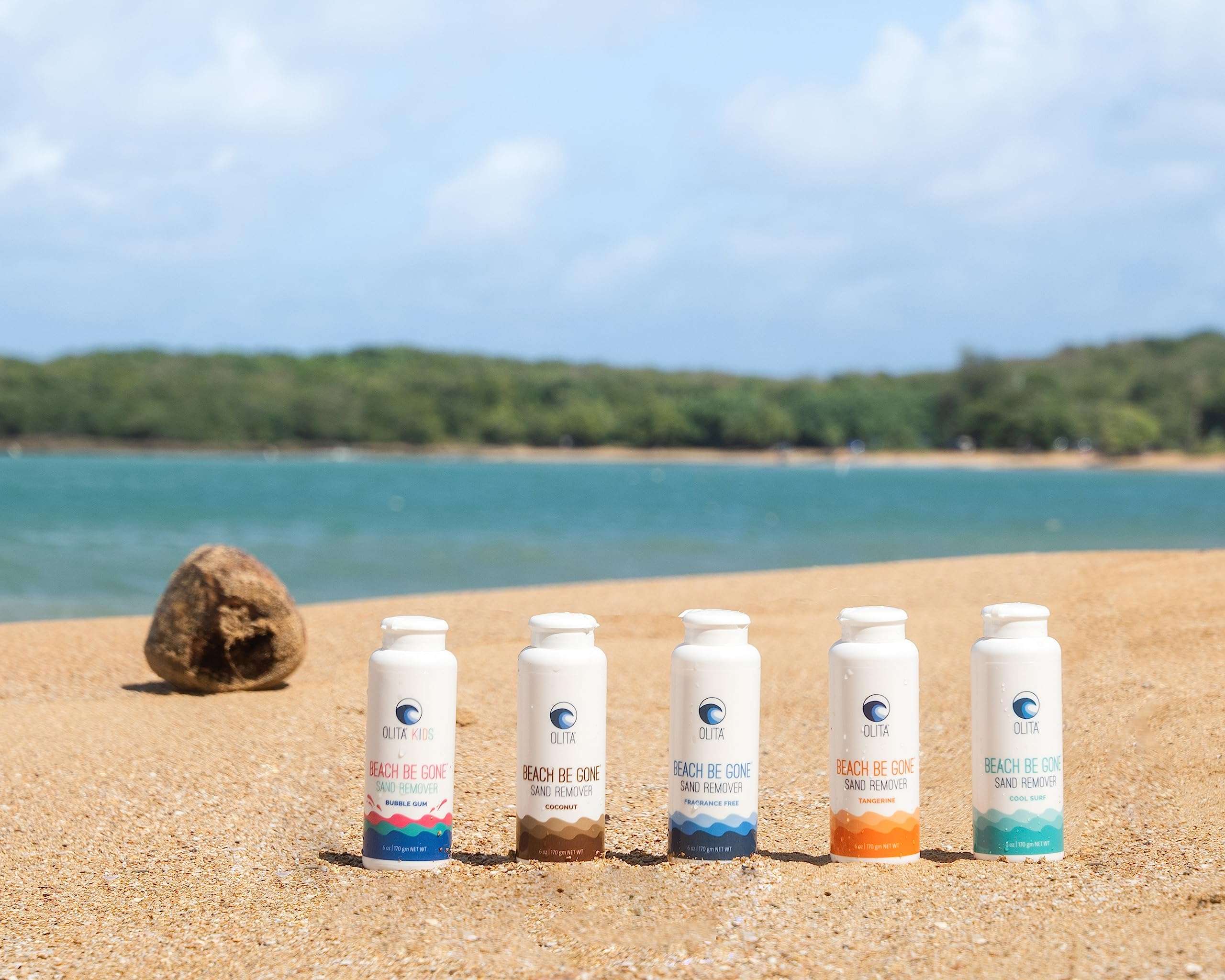 Olita Beach Be Gone Sand Remover - All-Natural & Reef-Safe Body Powder - Removes Sand - 6 Fl Oz, Tangerine 5