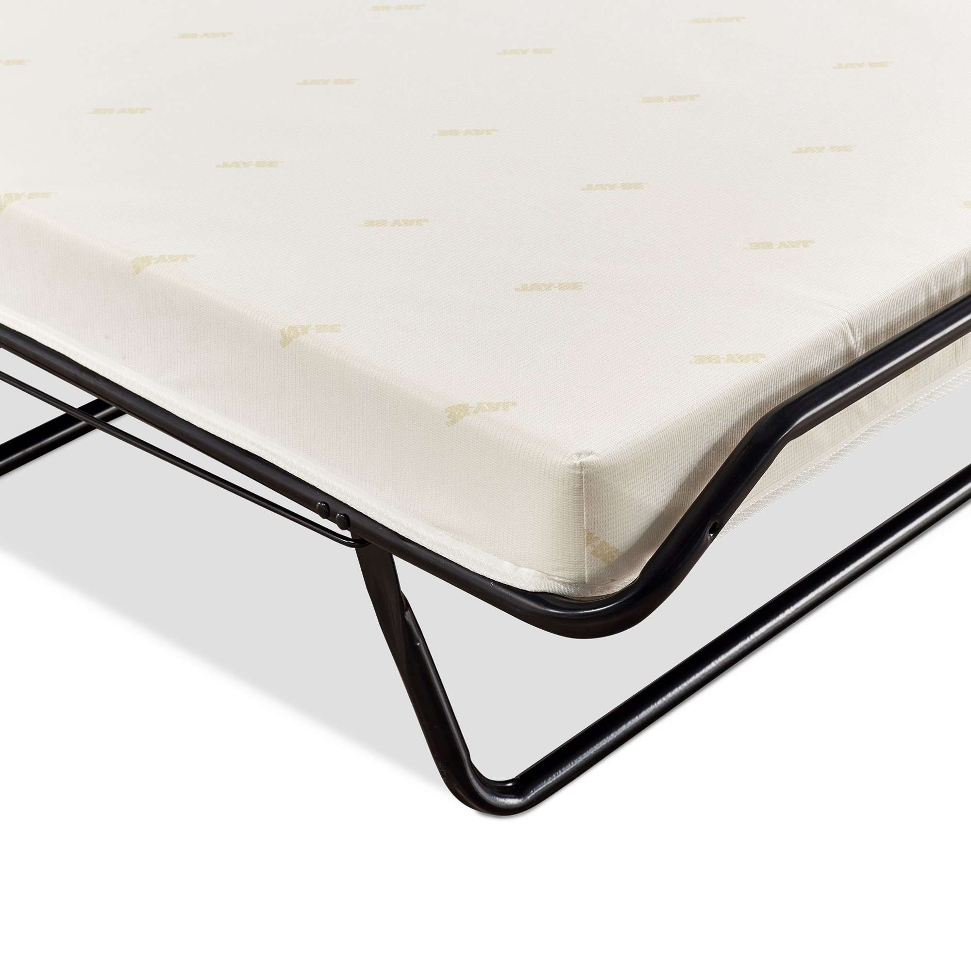 Jay-Be Visitor Contract Cot Folding Bed with Performance e-Fibre Mattress and Automatic Folding Legs, Compact, Regular Black 5