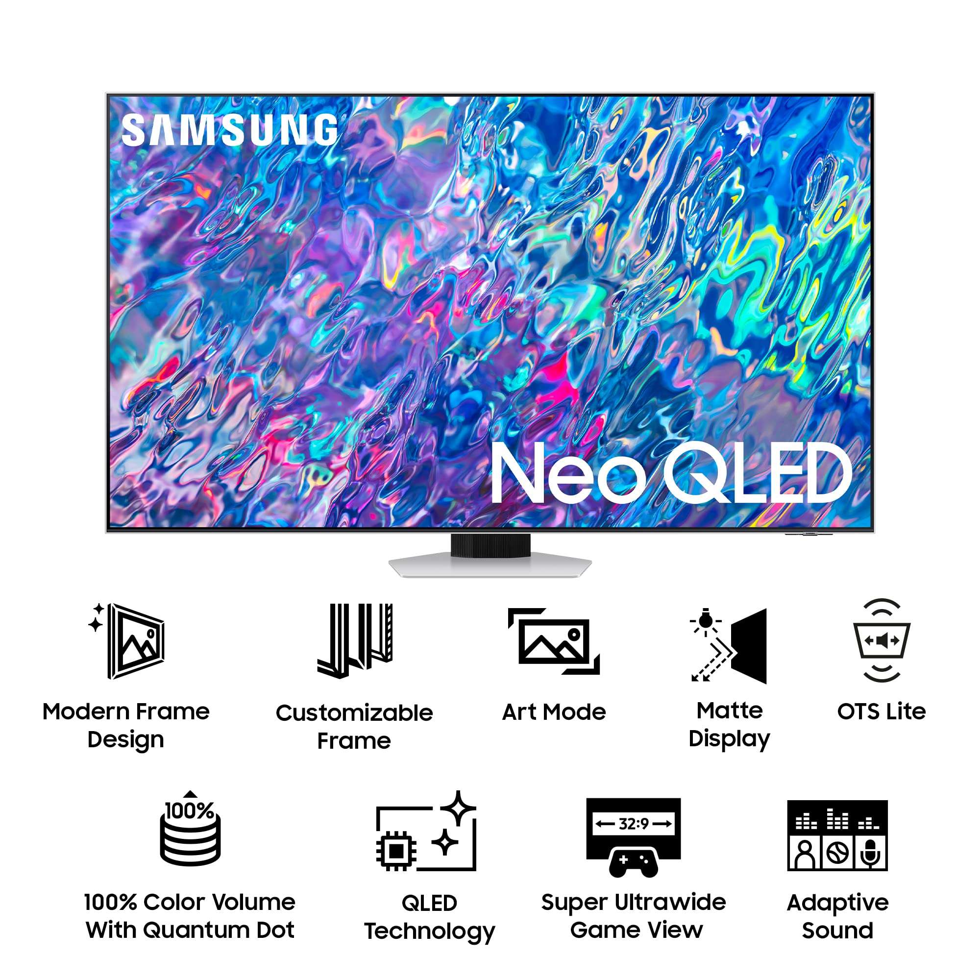 Samsung 138 cm (55 inches) 4K Ultra HD Smart NEO QLED TV QA55QN85BAKLXL (Bright Silver) 2