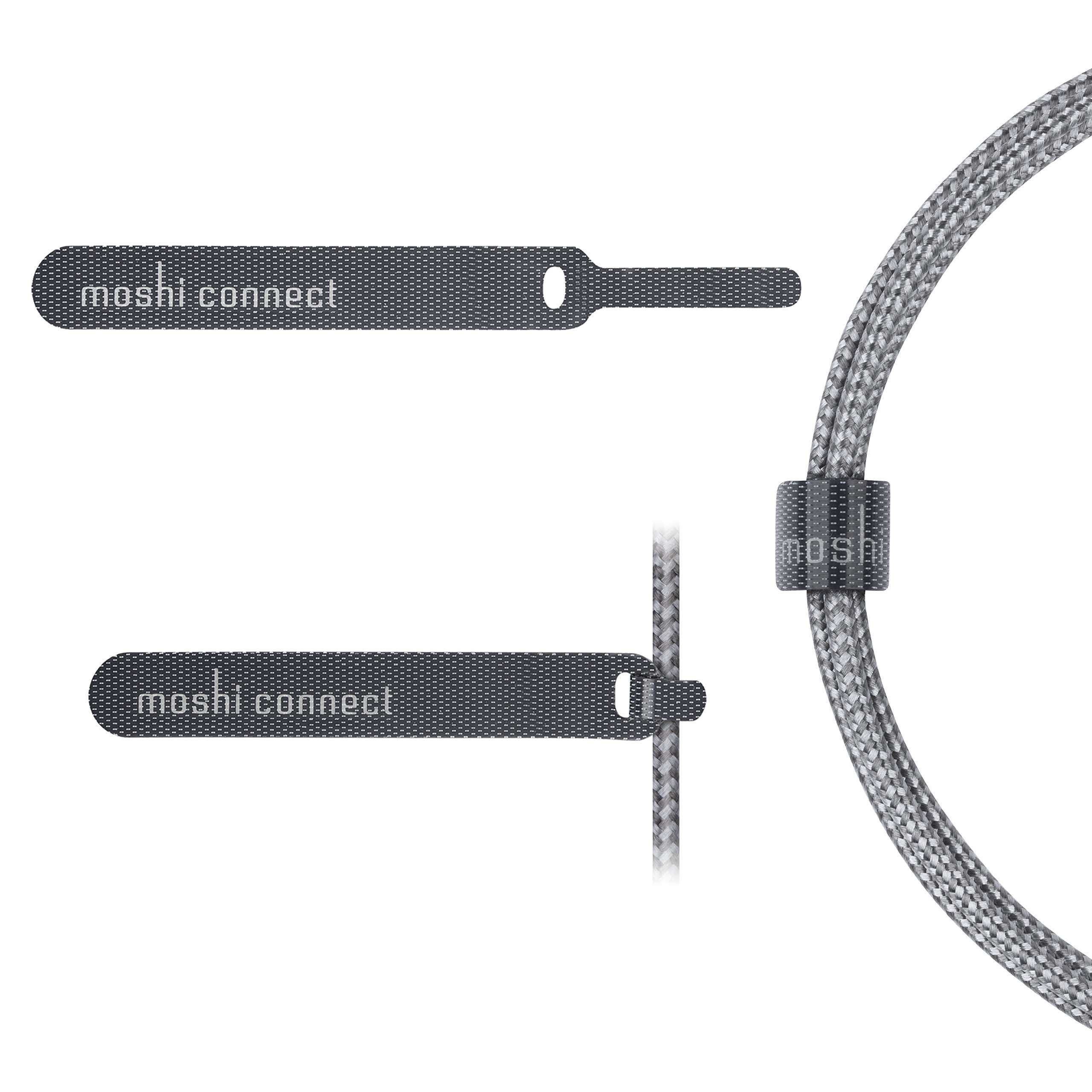 Moshi Integra USB-A to Lightning Cable 4 ft/1.2m, iPhone Charger, MFi-Certified, Ballistic NylonBraiding, Compatible with iPhone 12, AirPods Pro, iPad, Titanium Gray 3