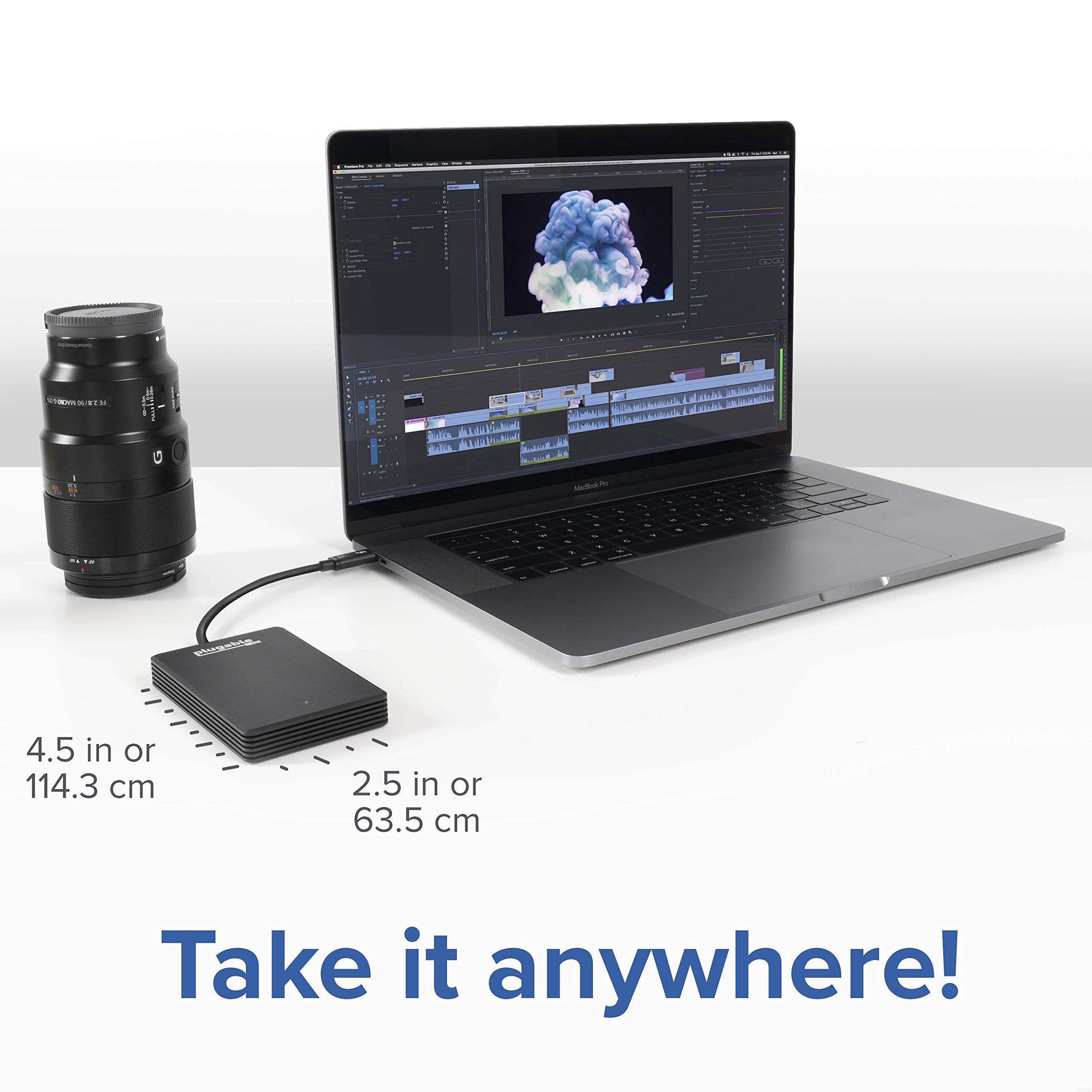 Plugable 512GB Thunderbolt 3 External SSD NVMe Drive (Up to 2400MBs/1800MBs R/W) 4