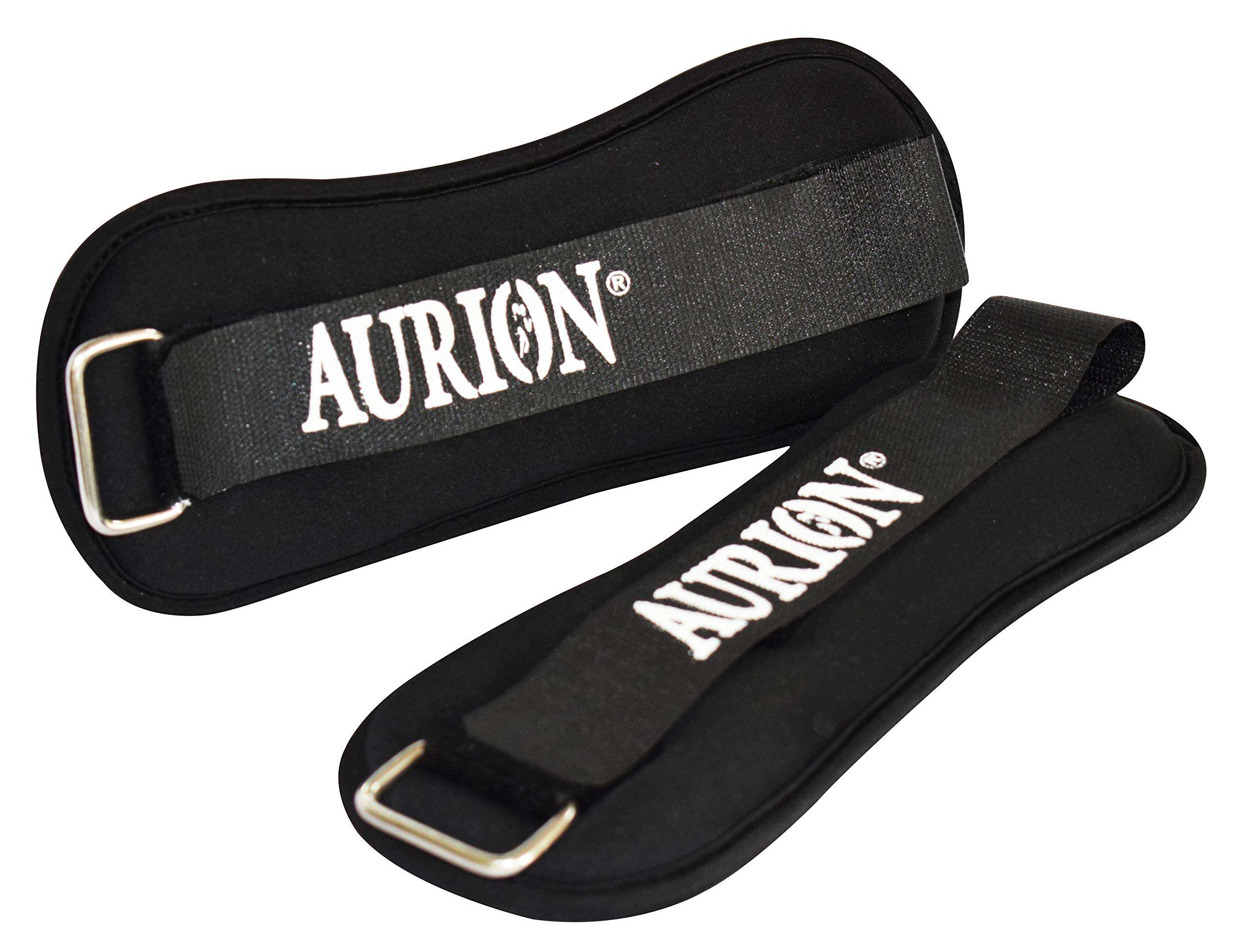 Aurion Weight Bands - 0.5 KG x 2 (Set of 2) | Resistance Exercise | Resistance Bands | Wrist Ankle | Fitness Band | Workout Equipment (Black) 1
