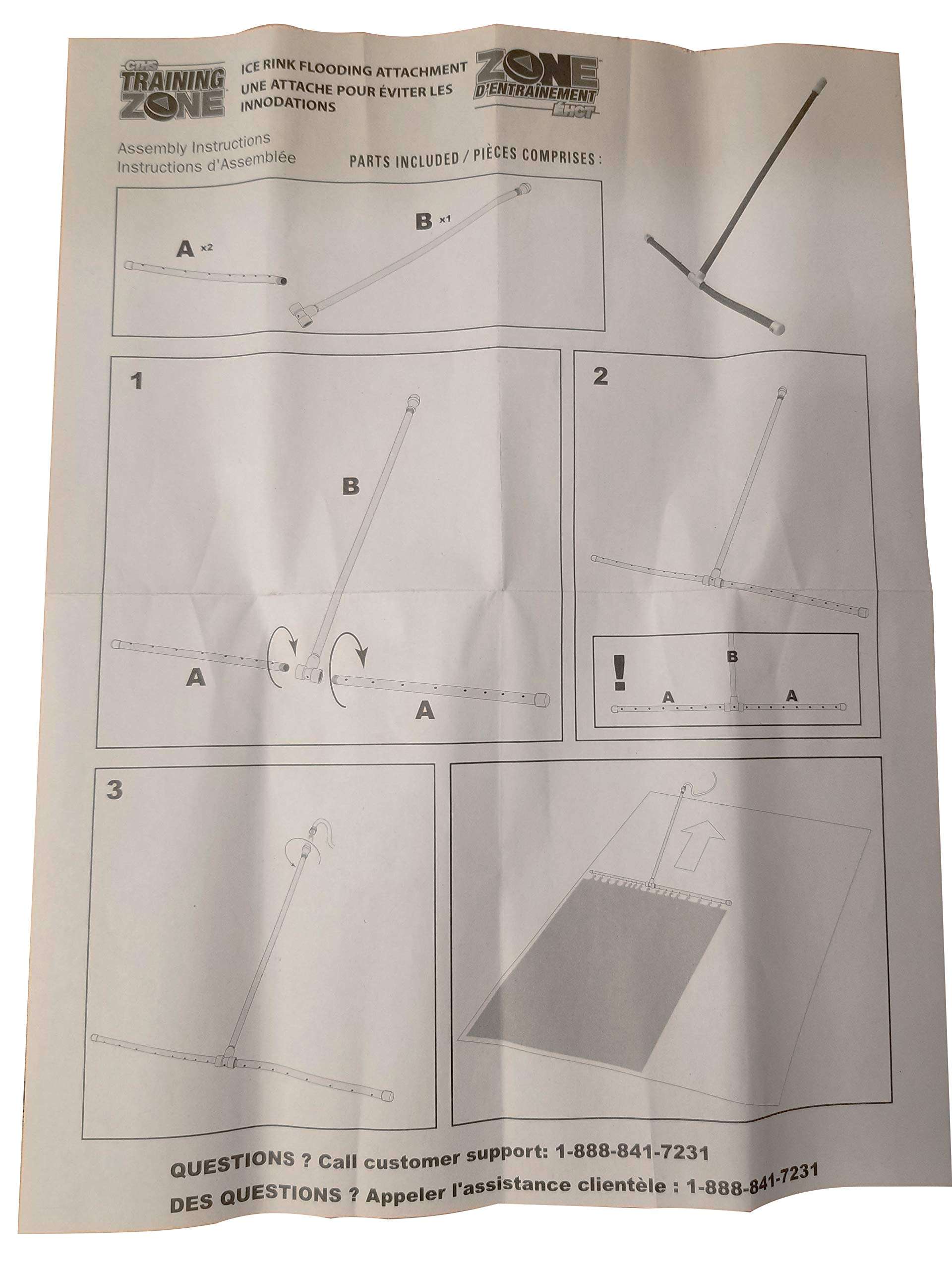 CTHS Training Zone Ice Skating Rink Resurfacer for Home, Backyard, Pond - Lightweight Portable ABS Plastic Tube Rink Resurfacer 3