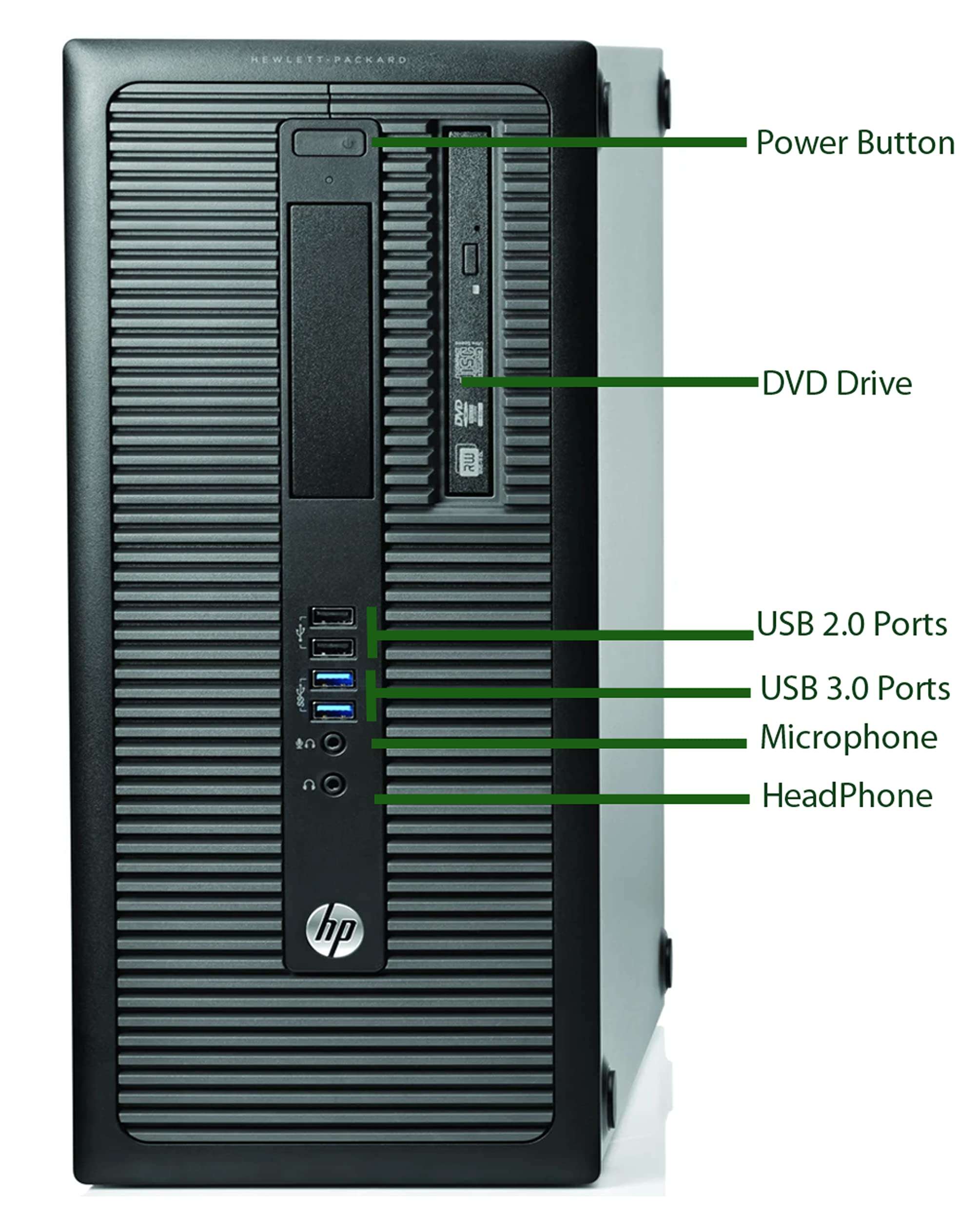 Hp EliteDesk 800 G1 Tower Computer Desktop PC, Intel Core i7 3.4GHz Processor, 16GB Ram, 256GB M.2 SSD, WiFi & Bluetooth, HDMI, Nvidia GeForce GT 1030 DDR5 2GB, Windows 10 Pro (Renewed) 4