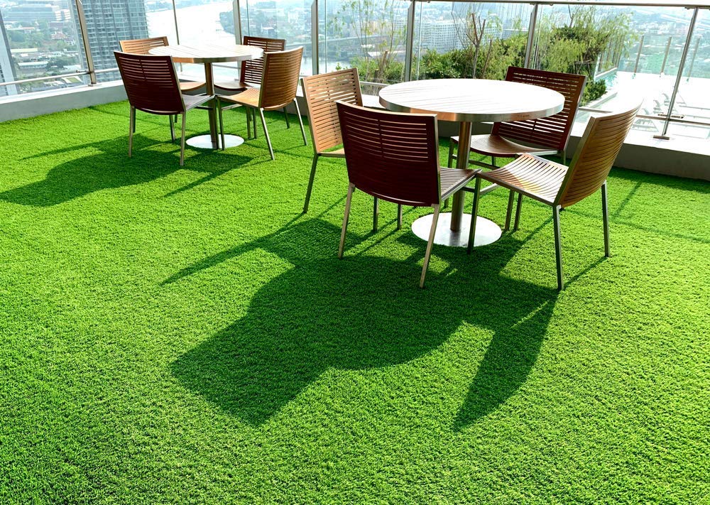 VALDIVIAN 35 MM Multipurpose Anti Skid Artificial Green Grass Mat/Floor Mat/Carpet/Rug for Garden/Door/Outdoor/Balcony/Roof/Terrace||2x3 Feet 6
