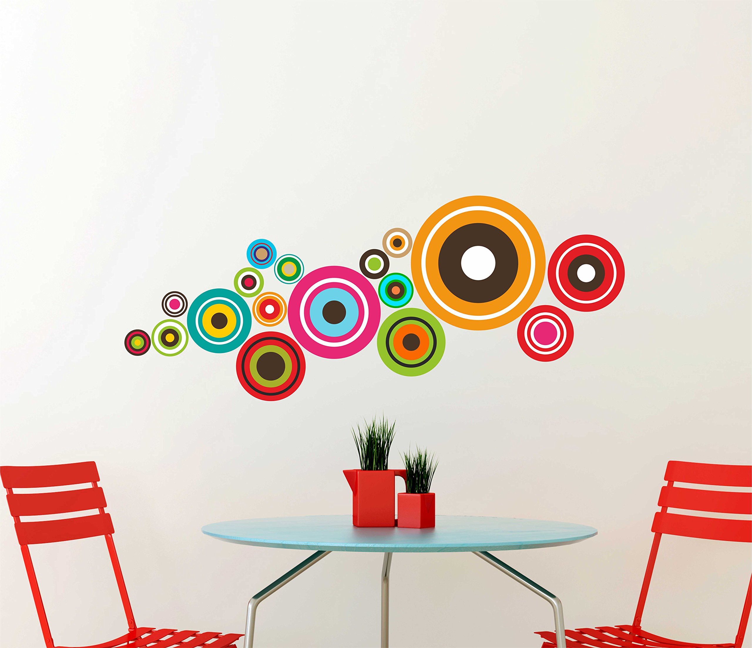 Decals Design 'Colourful Polka Dots' Wall Sticker (PVC Vinyl, 50 cm x 70 cm, Multi Color) 1