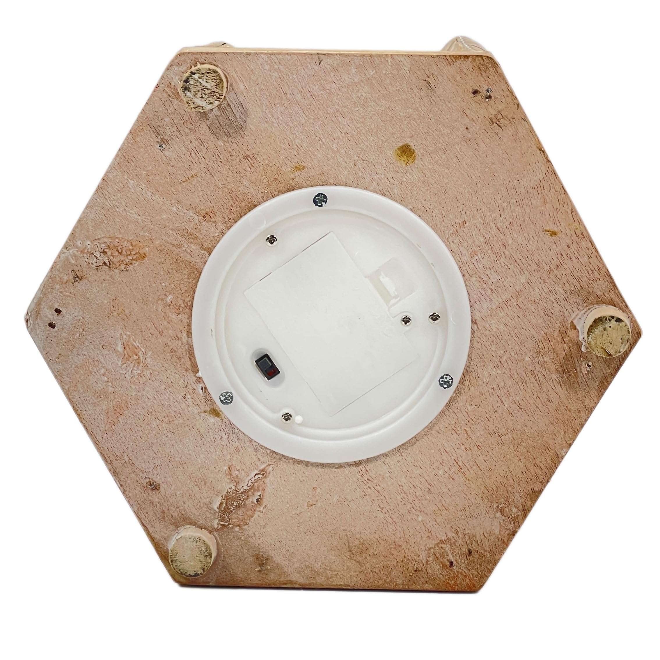 Galt International 12.4" Rustic Wooden Accented LED Candle Lantern (Natural) Wood Frame Warm Candle Rustic Home Decor 6