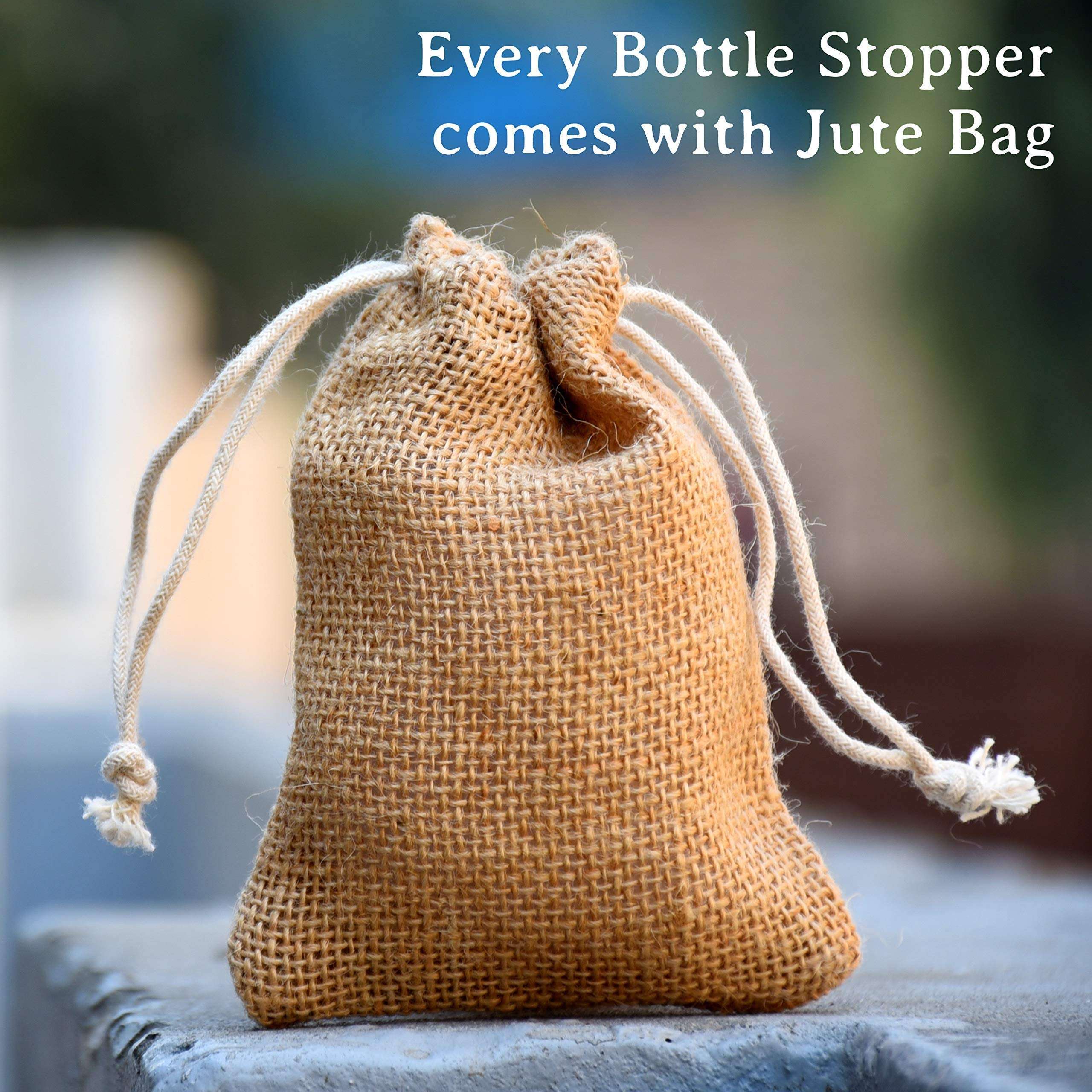 Indian-Shelf Bottle Cork | Wood Wine Stopper | Square Bottle Caps for Glass Bottle | Bar Set for Home | Wine Box for Gifting [Green, 1 Pack] 4