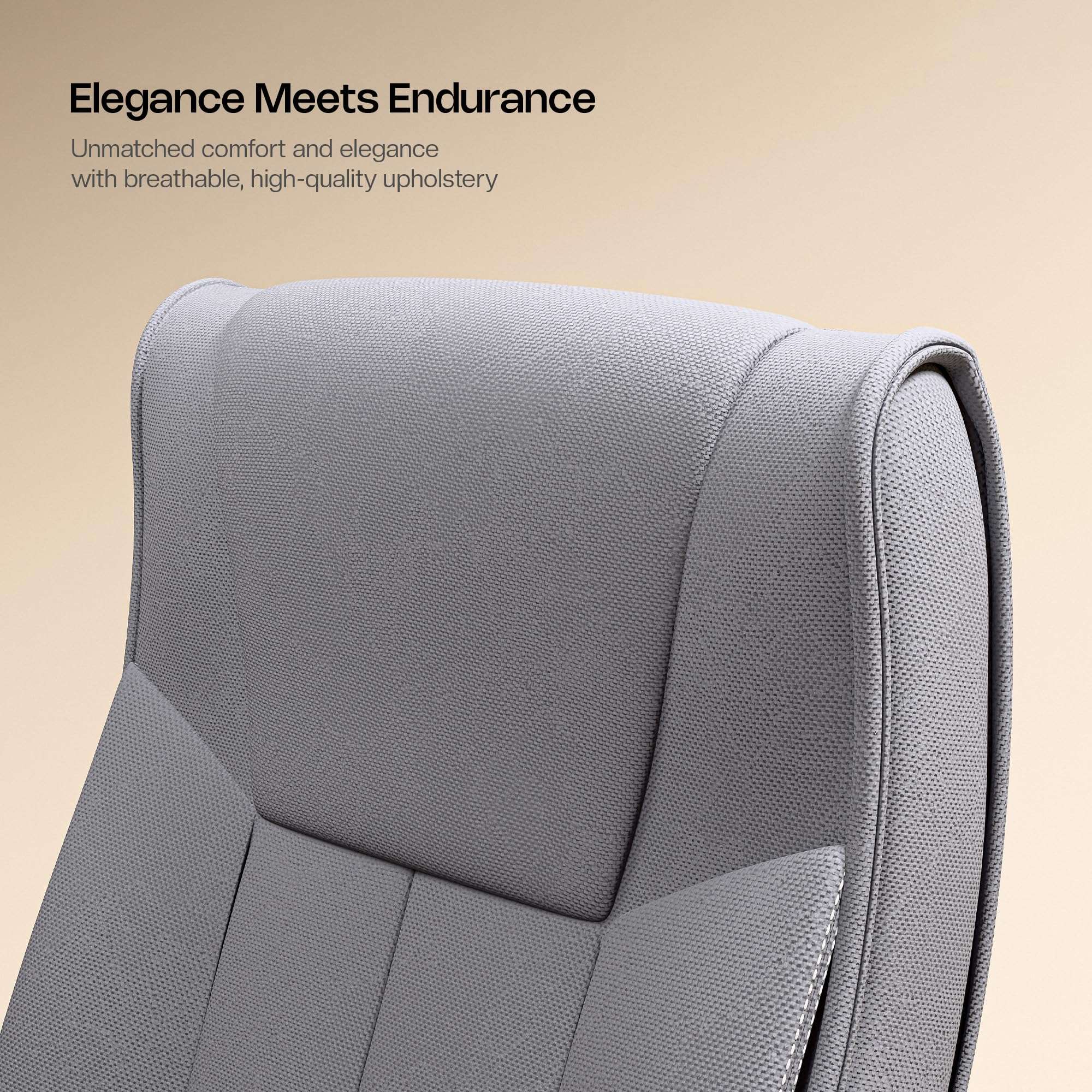 Green Soul Kiev Orthopedic Boss Chair with 3 Year Warranty | Breathable Fabric Office Chair | Ergonomic Executive Chair with Spacious Cushioned Seat | Heavy Duty Metal Base | Rocking Function - Grey 4