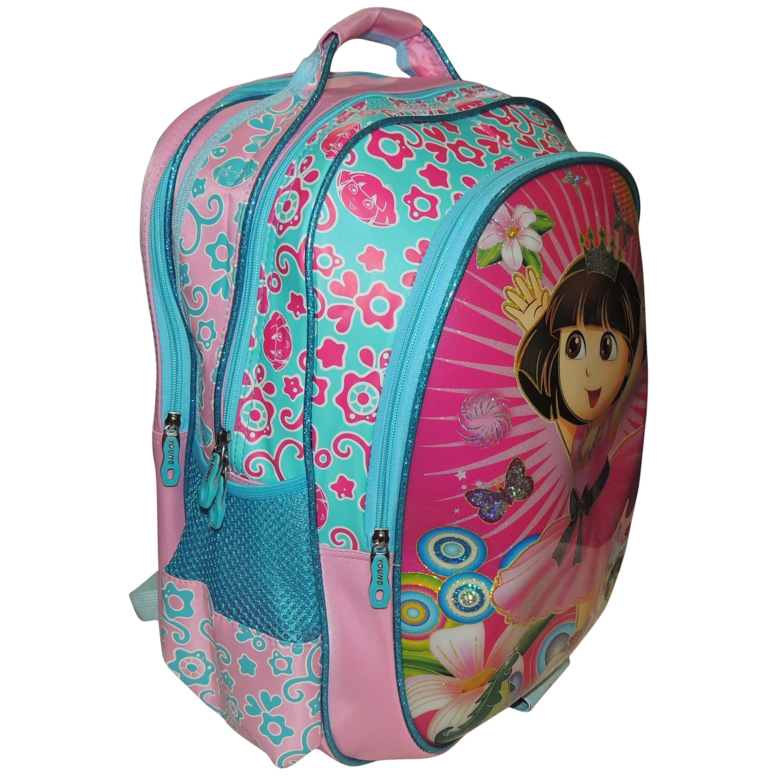 New Princess Pink School Backpack with Rain Cover 4