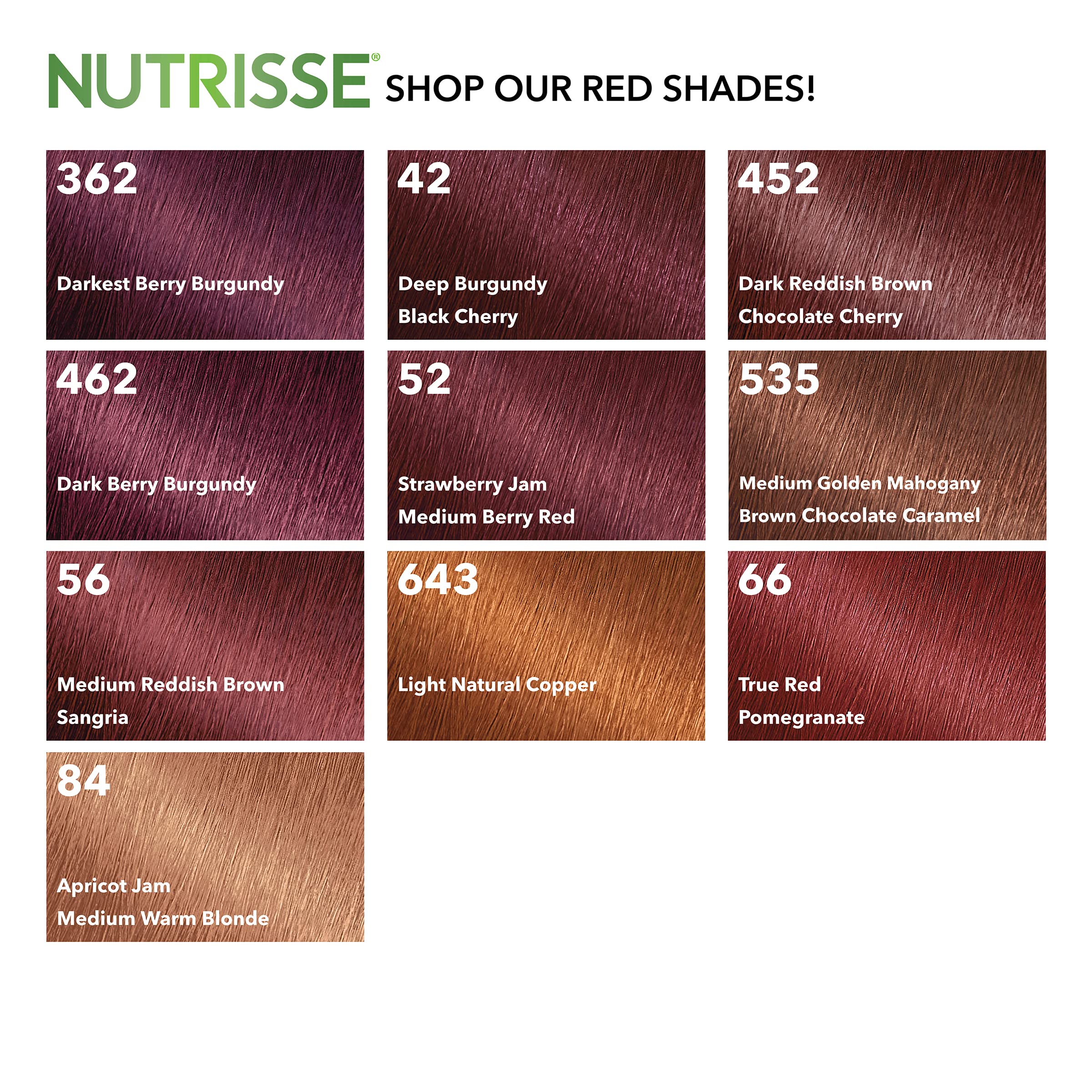 Garnier Nutrisse Nourishing Hair Color Creme, 452 Dark Reddish Brown (Chocolate Cherry), 3 Count 5