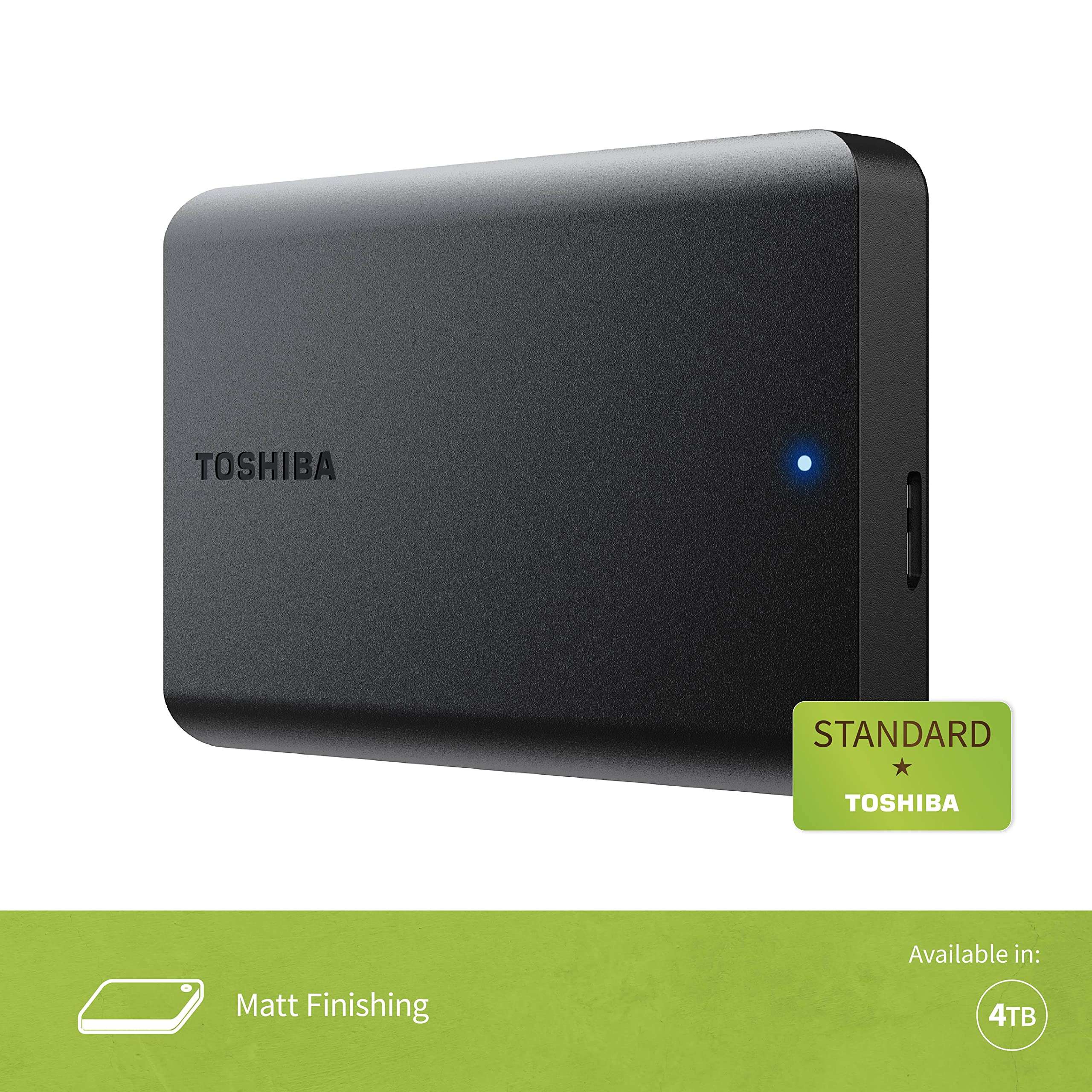 TOSHIBA Canvio Basics 4TB Portable External HDD - USB 3.0 for PC Laptop Windows and Mac, 3 Years Warranty, External Hard Drive - Black Matt 5