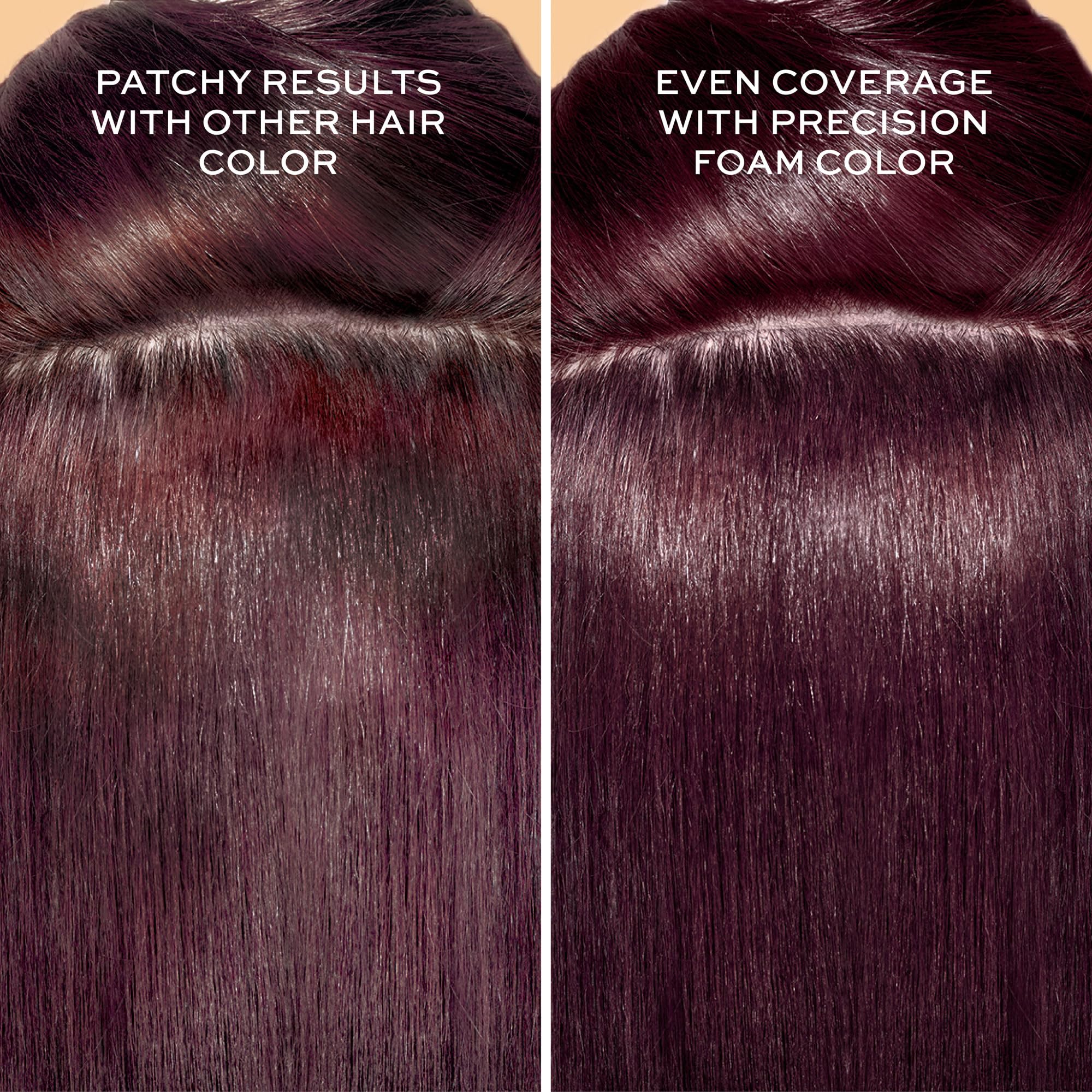 John Frieda Precision Foam Colour, Deep Cherry Brown 3VR, Full-coverage Hair Color Kit, Anti-Fade Gray Coverage, Deep Color Saturation Hair Dye, 1 Application 2