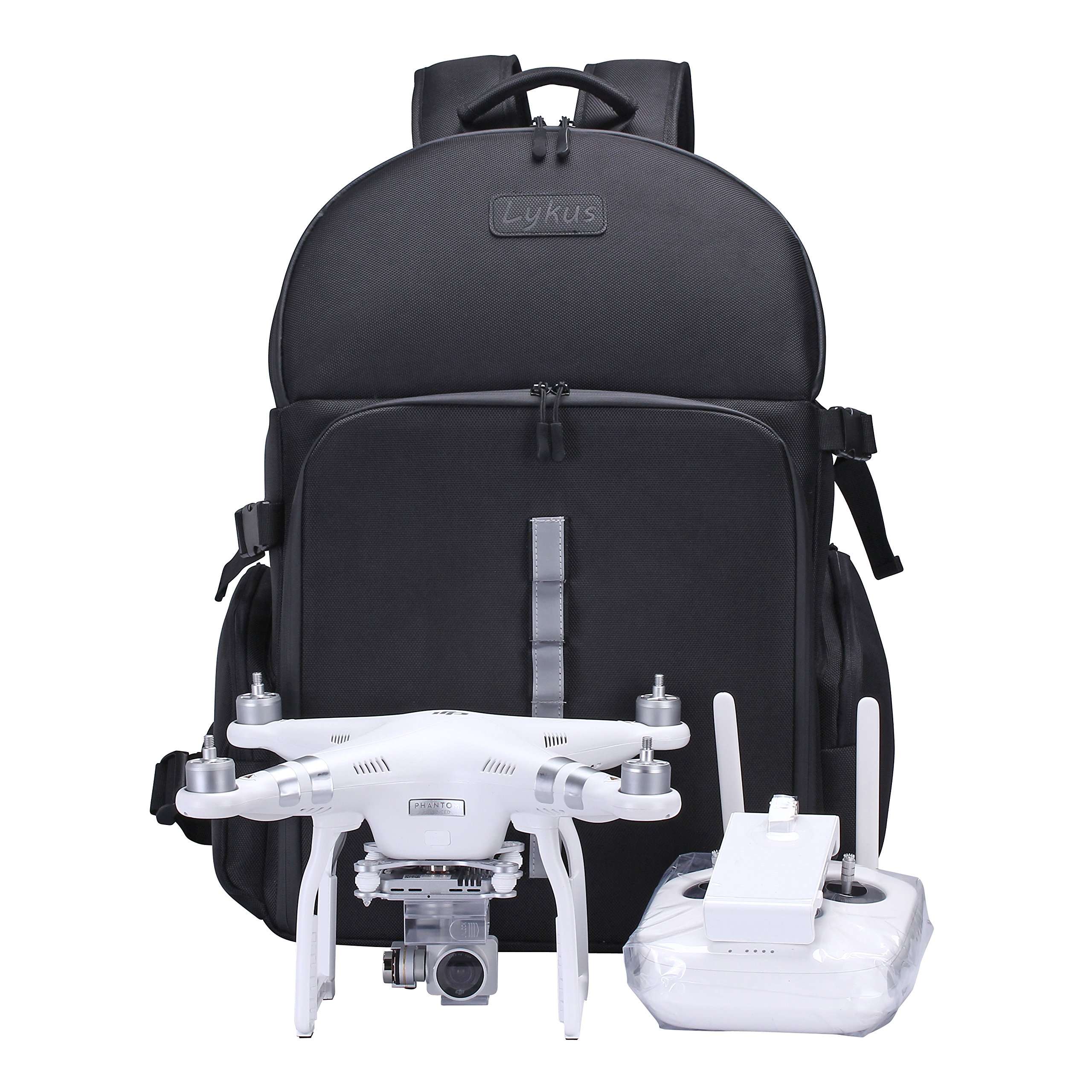 Lykus DBP-100U Water Resistant Travel Backpack for DJI Phantom 4 / 4 Pro and Phantom 3 1