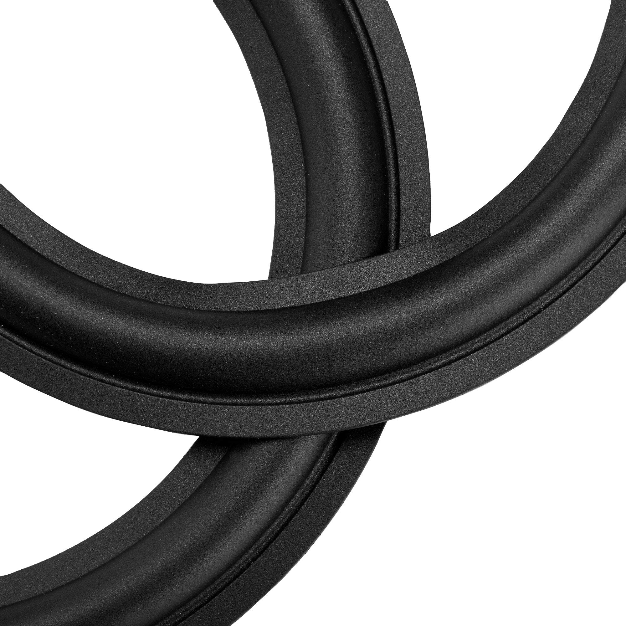 Bluecell 2pcs Black Color 8” Rubber Speaker Edge Surround Rings Replacement Parts for Speaker Repair or DIY (8") 4