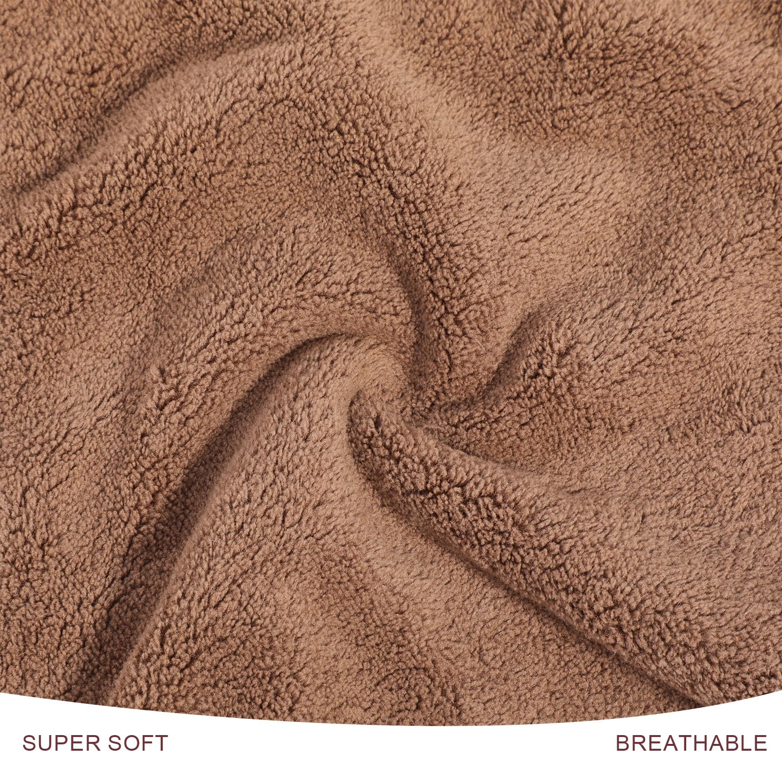 PHOGARY Microfiber Makeup Cloths Washable, 6 Pack Reusable Makeup Eraser Cloth for Face, Erase Your Face Washcloths, Reusable Make Up Remover Cloths for Face Towel - Gentle on Skin (8 x 8in, Brown) 4