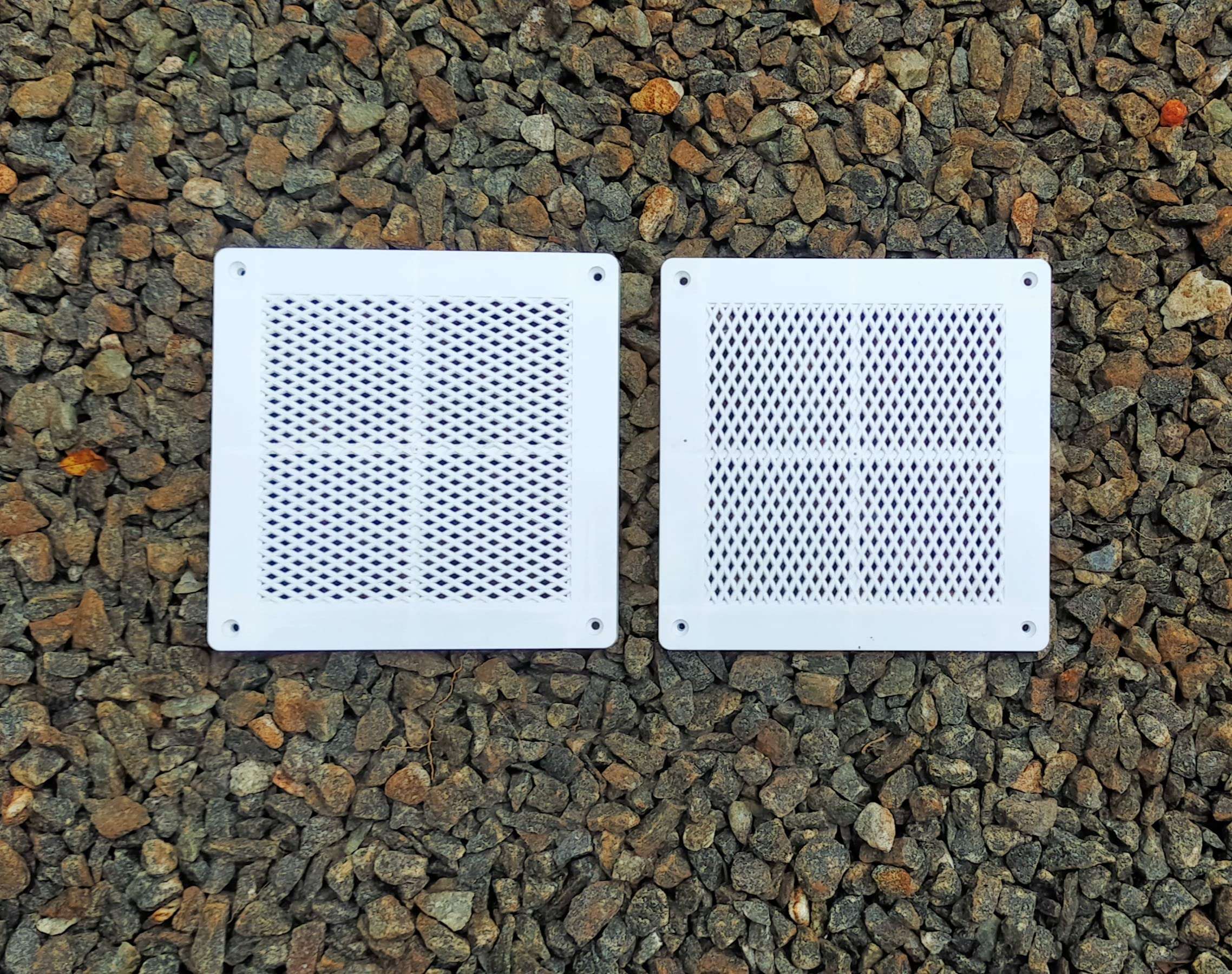 LJL Traders Wall Exhaust Fan/Chimney Vent Pipe Cover And Mosquito Net Dust controller/Air Vent Grille Cover Ducting (7 Inch Square, 3 Piece) 5