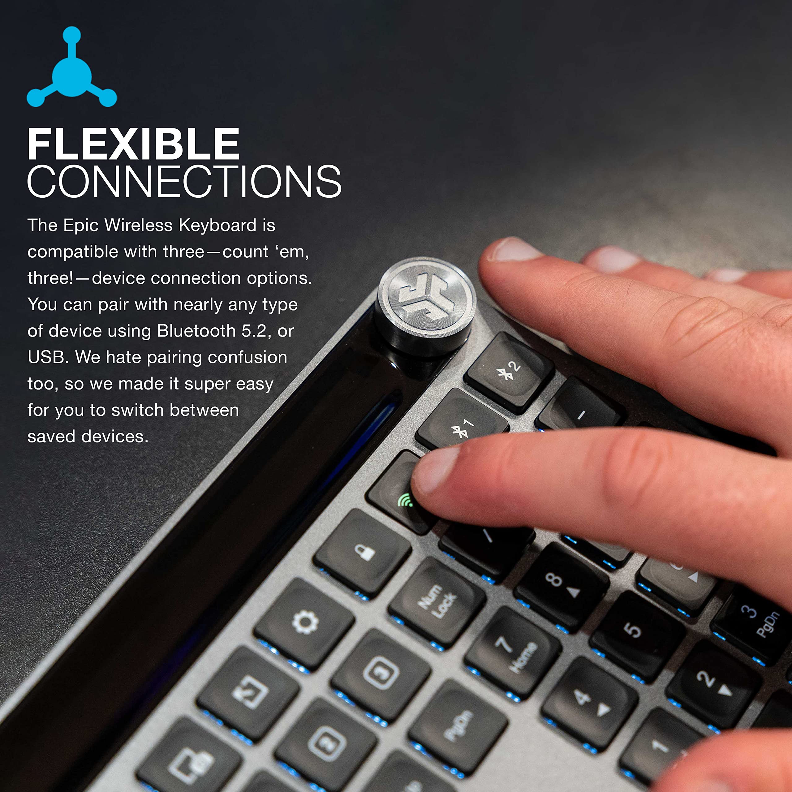 JLab Work Bundle, Epic Wireless Keyboard and JBuds Wireless Mouse 5
