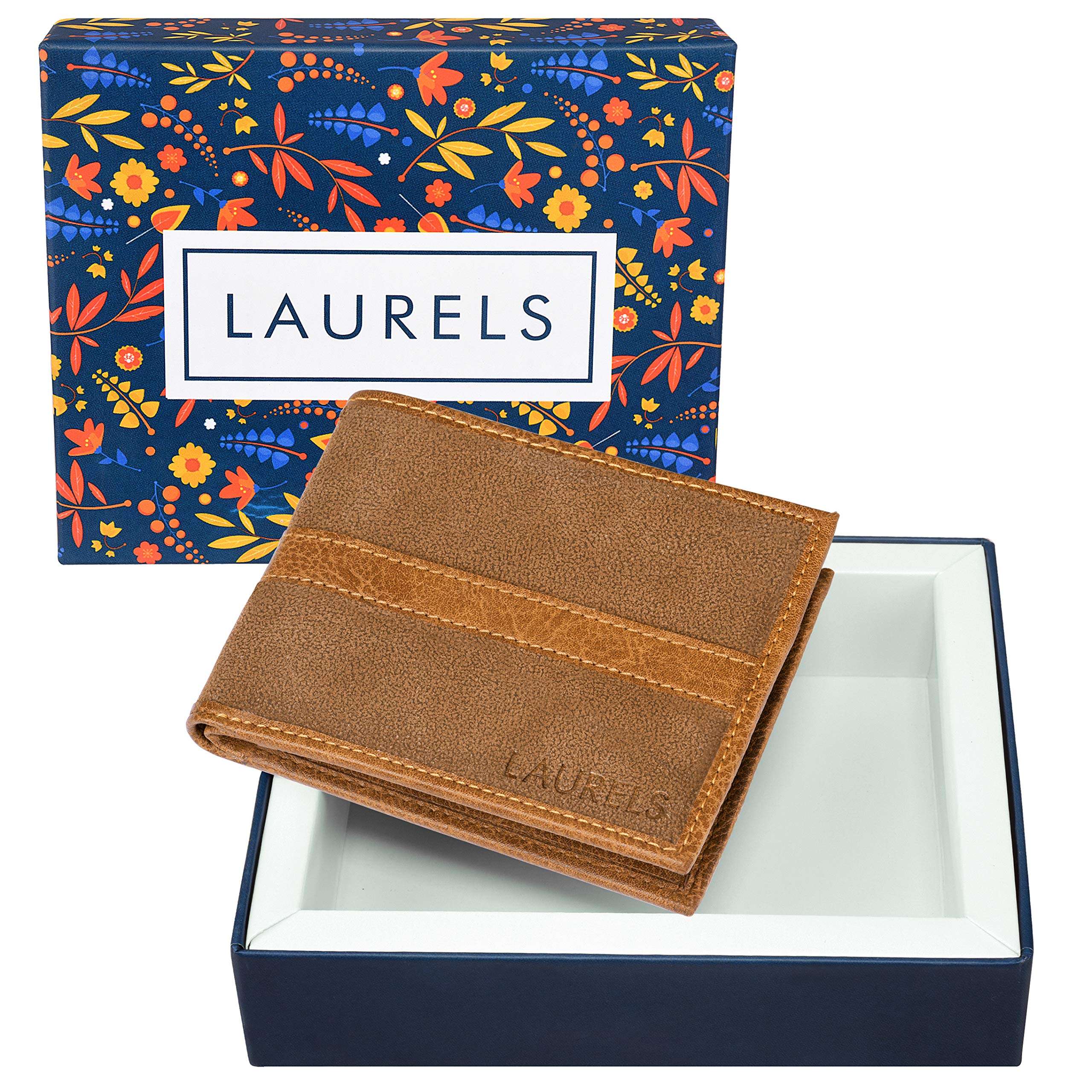 Laurels? Aristocrat RFID Blocking Tan Color Leather Wallet(Lwt-Wd-II-06) 3