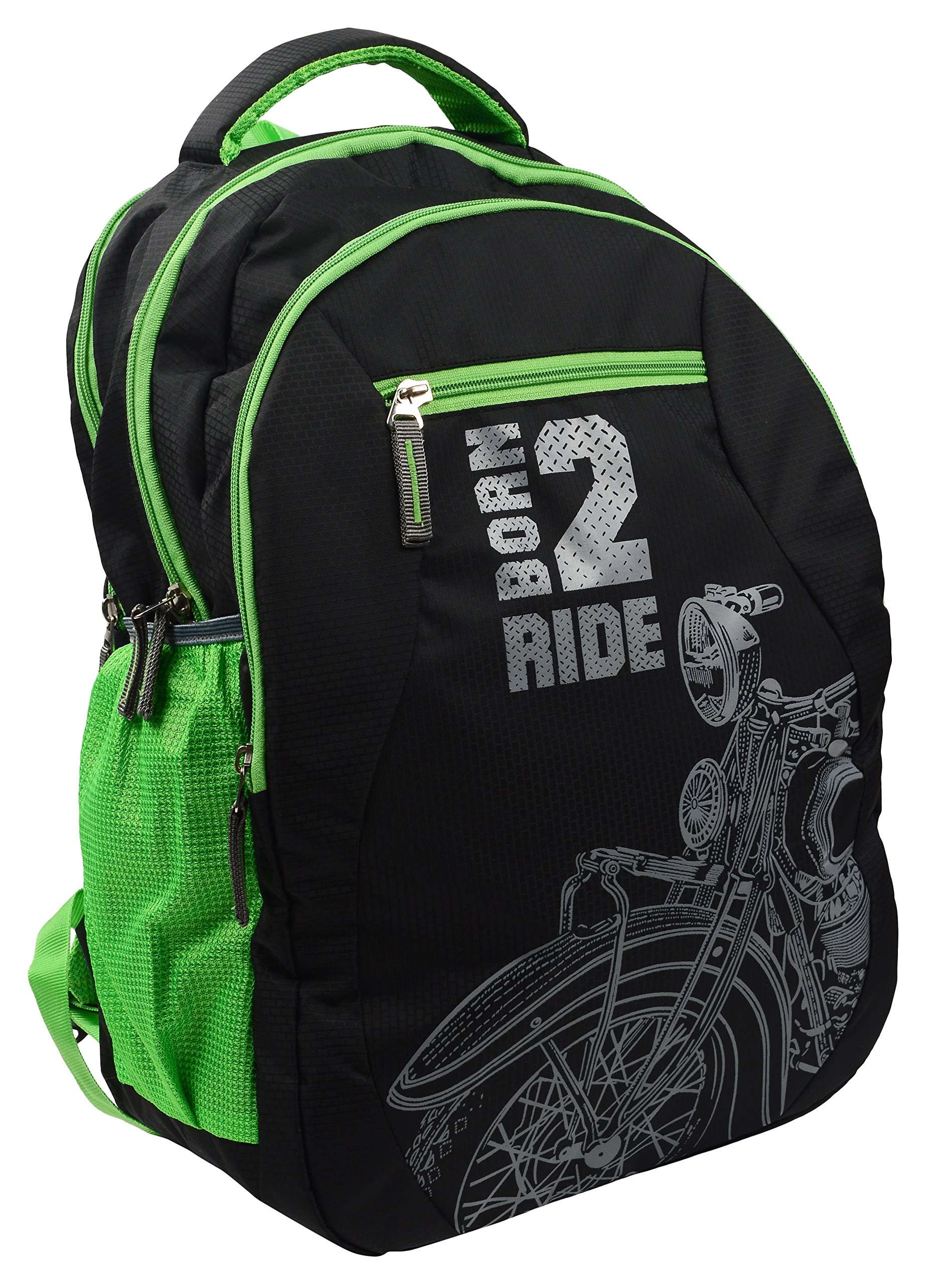 Born 2 Ride Synthetic 27 Liters Black Laptop Backpack 1
