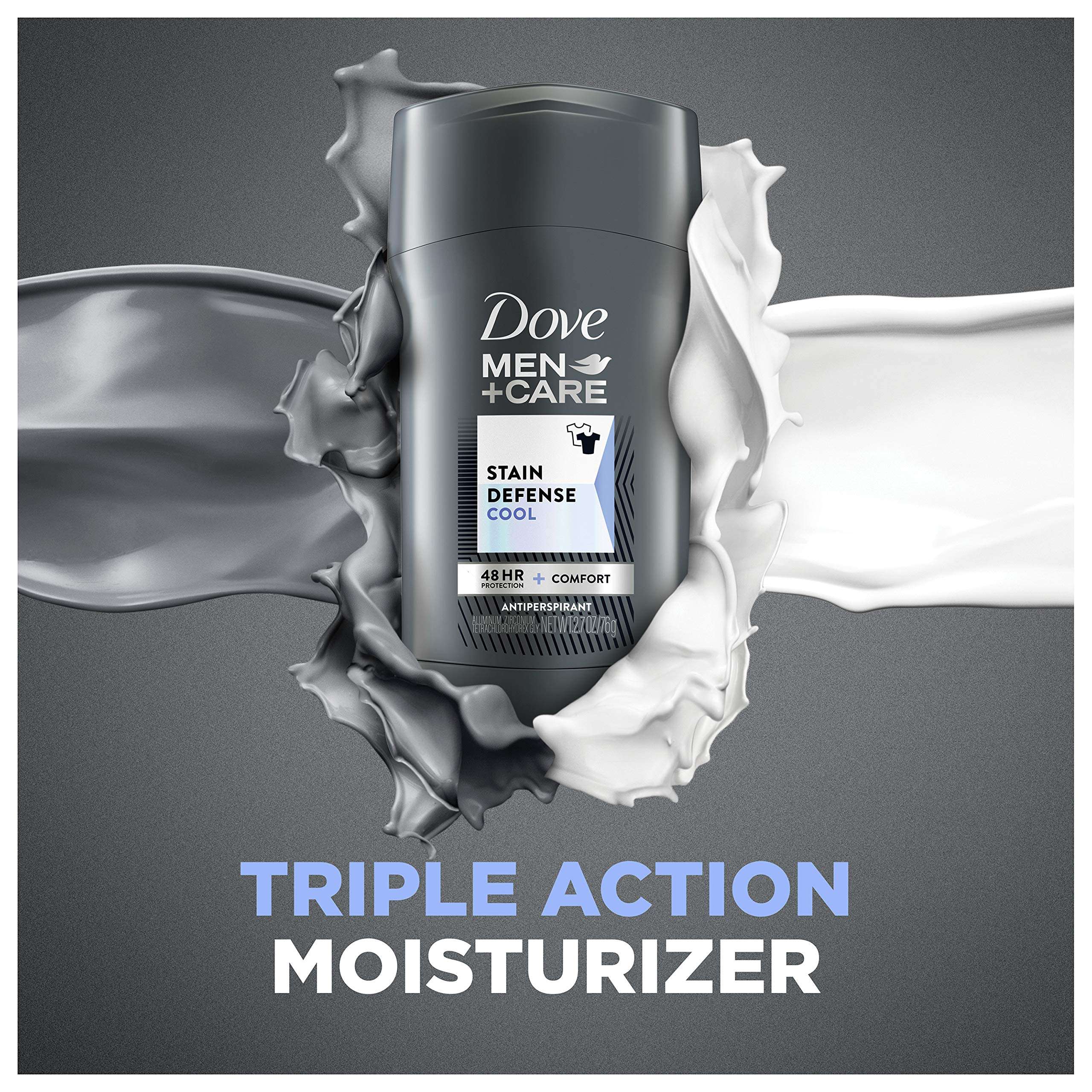 Dove Men+Care Stain Defense Antiperspirant Deodorant Stick, Cool, 2.7 oz (Pack of 2) 3
