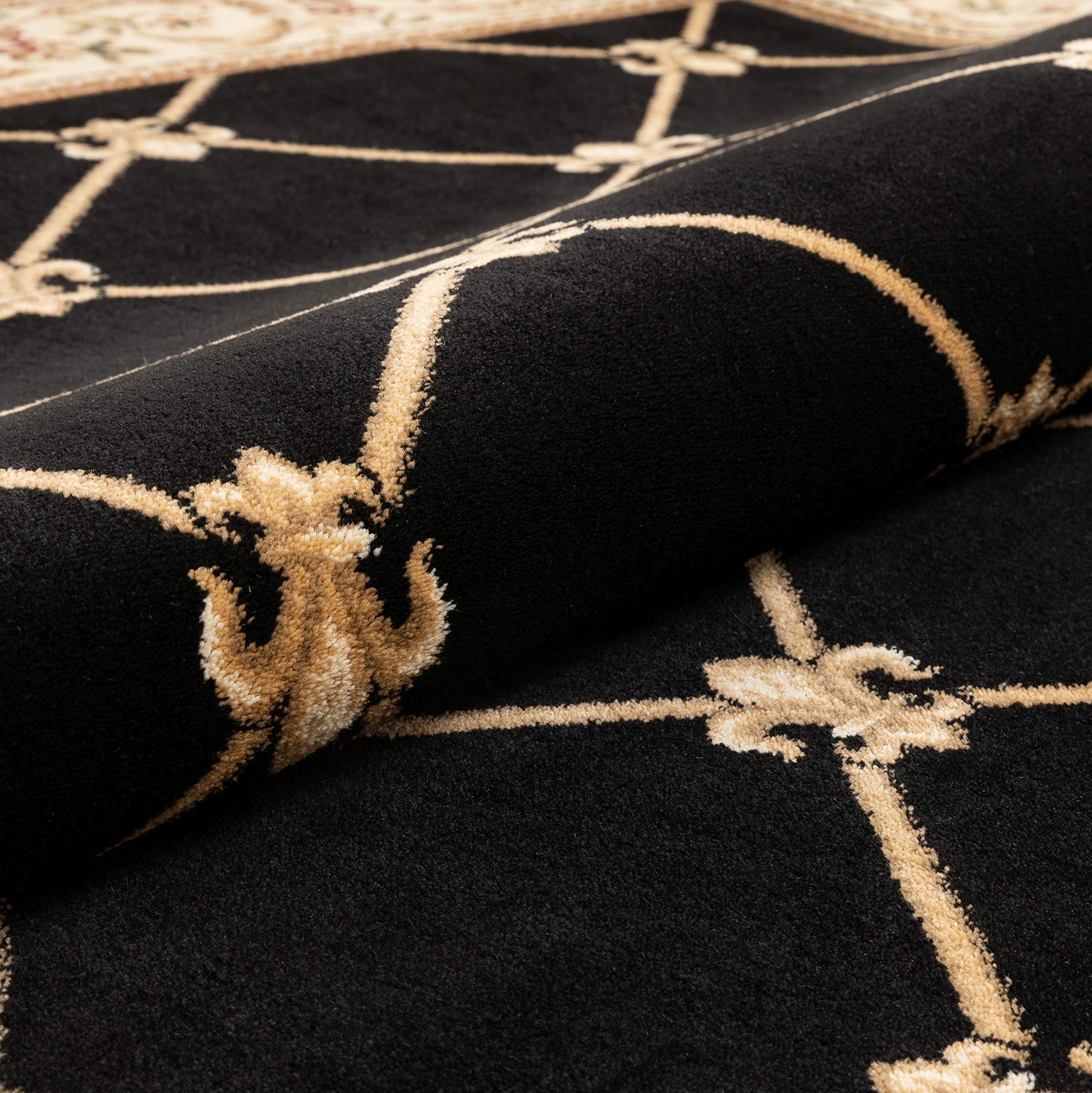 Well Woven Timeless Collection Fleur De Lis Red 2x4 Mat Luxurious Traditional French Aubusson Oriental Area Rug Perfect for Living Room Bedroom or Dining Room Easy-to-Clean Durable Design 4