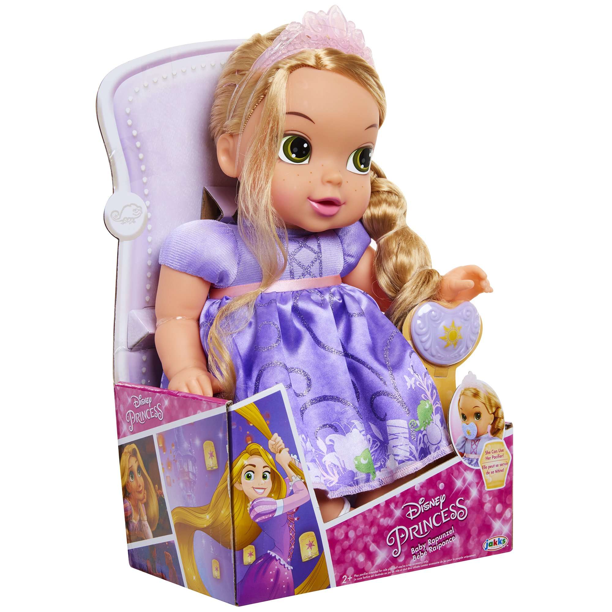 Disney Princess Deluxe Baby Rapunzel Doll with Pacifier Baby Doll Toy 4