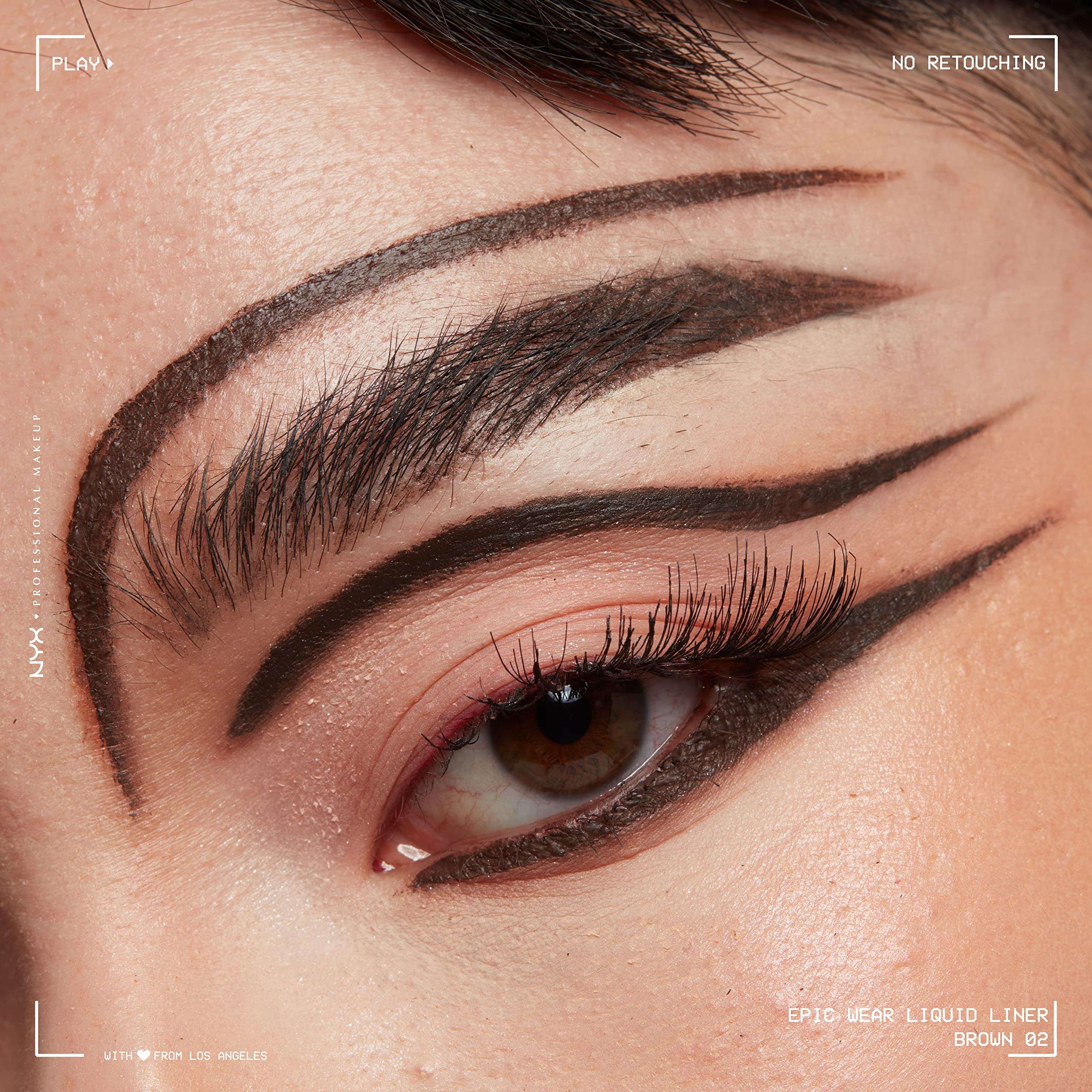 NYX PROFESSIONAL MAKEUP Epic Wear Liquid Liner, Long-Lasting Waterproof Eyeliner - Brown 5