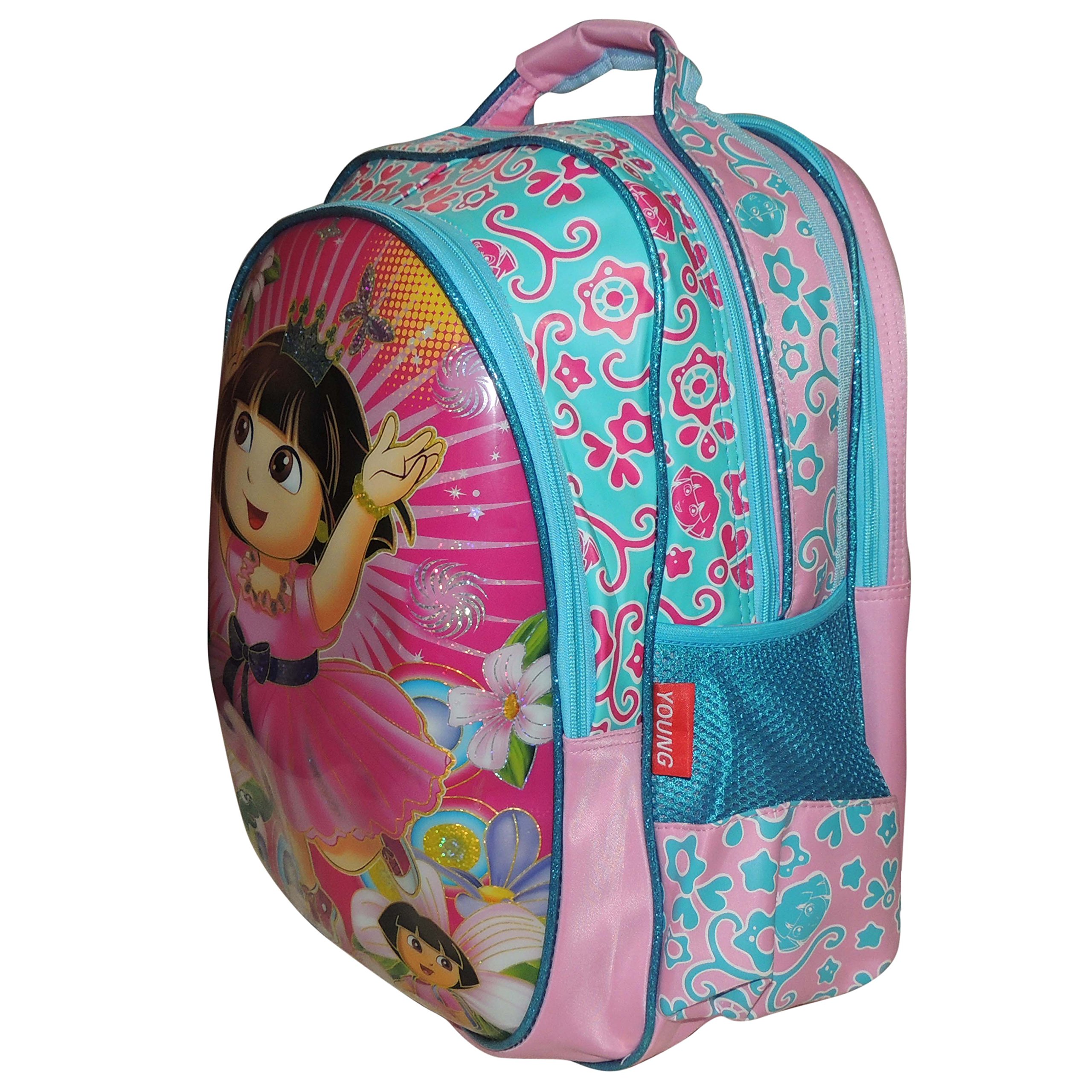 New Princess Pink School Backpack with Rain Cover 5