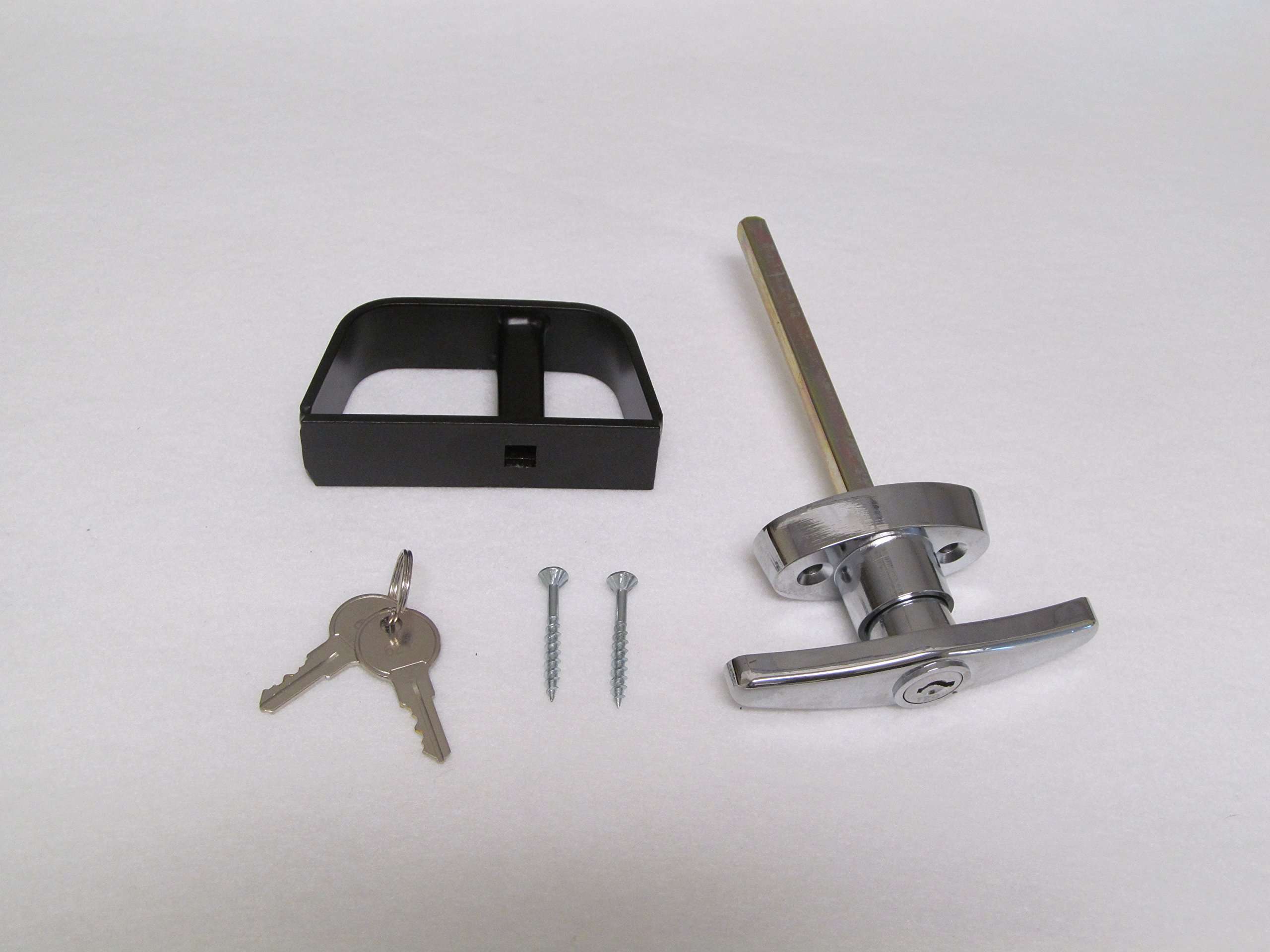Shed T-Handle Lock Set 5-1/2" Chrome 2