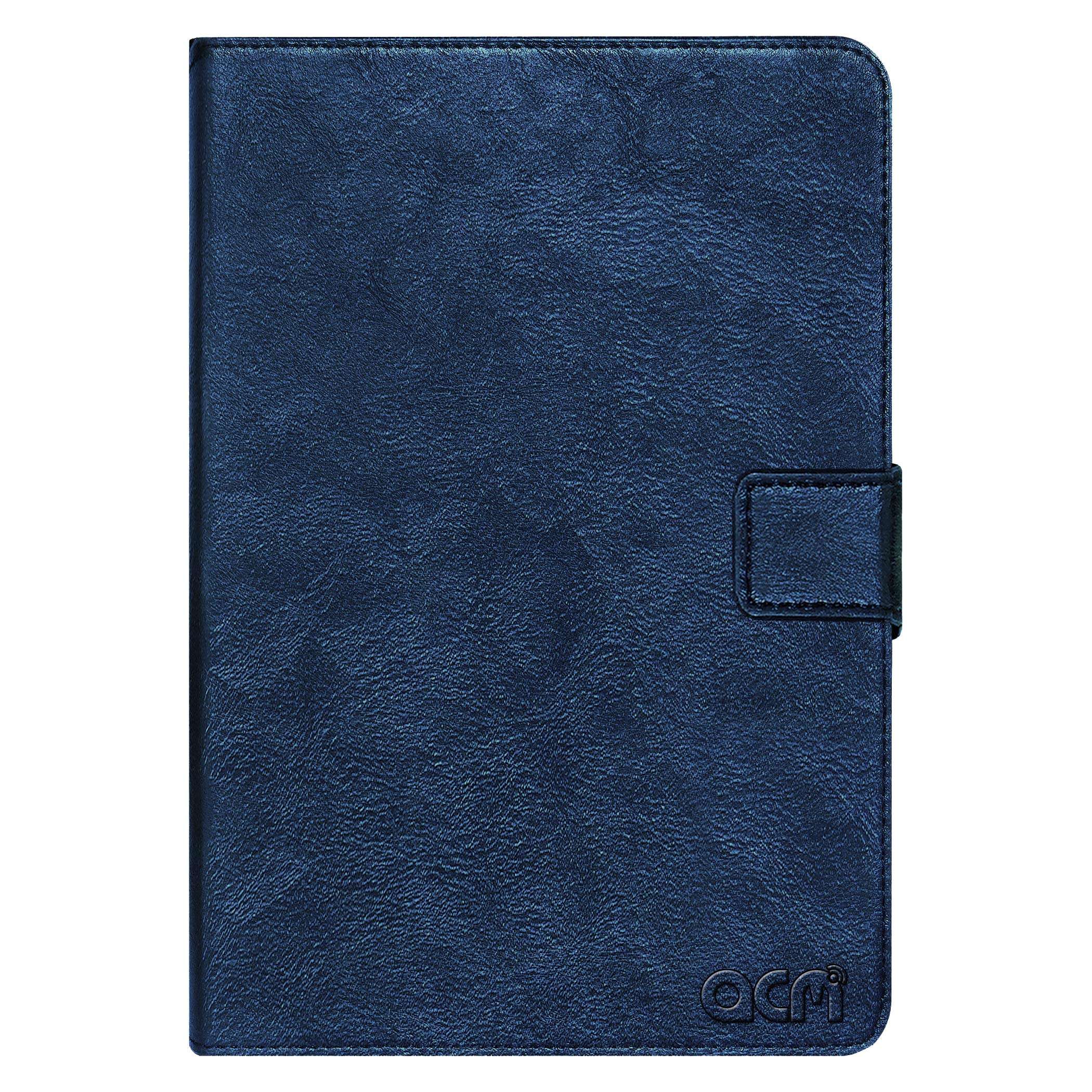 Acm Multi Protective Leather Flip Case with Viewing Stand Compatible with Digitab Dtlm72t Tablet Front & Back Cover Royal Black 6