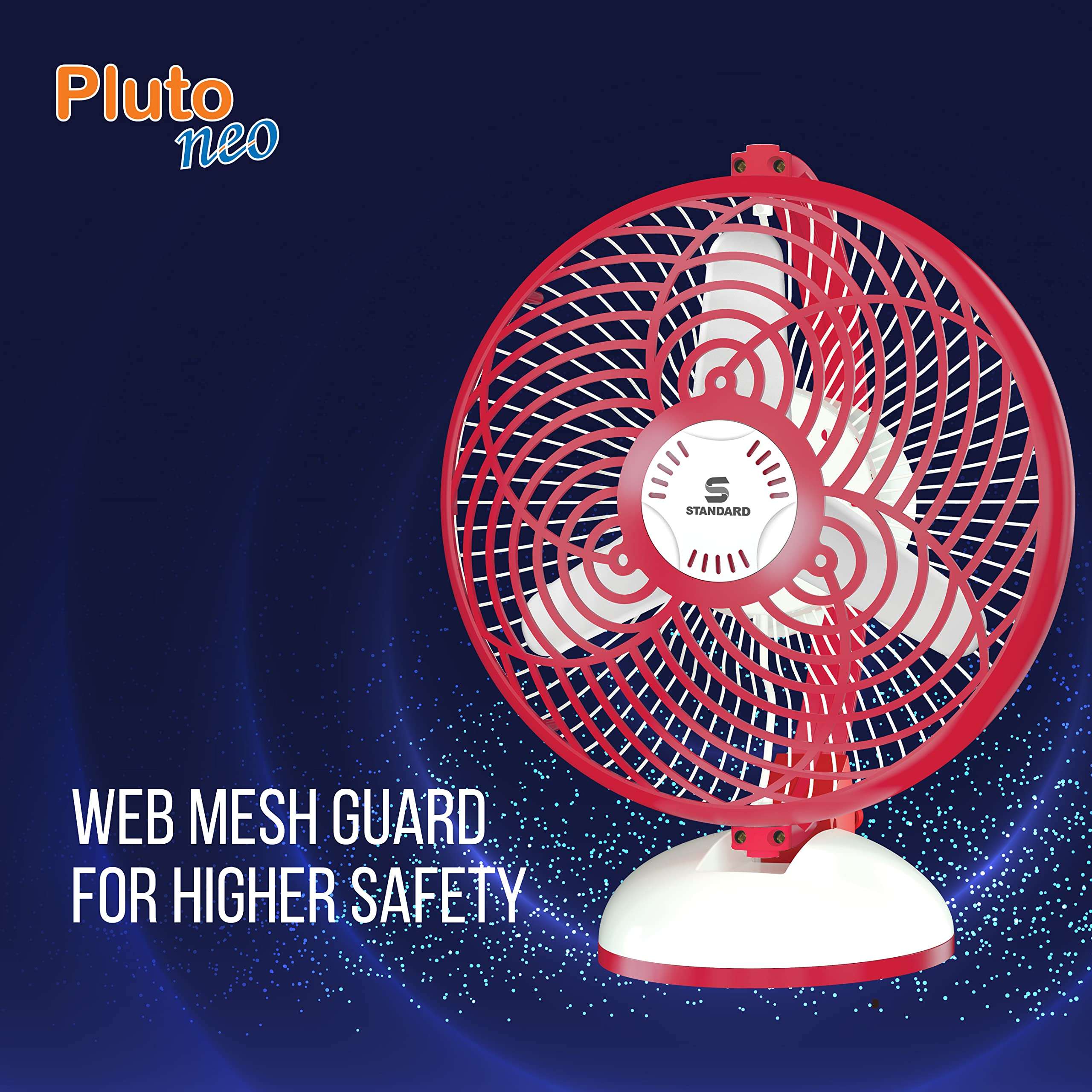 Standard Pluto Neo 230mm Table Fan (Cherry White) 6