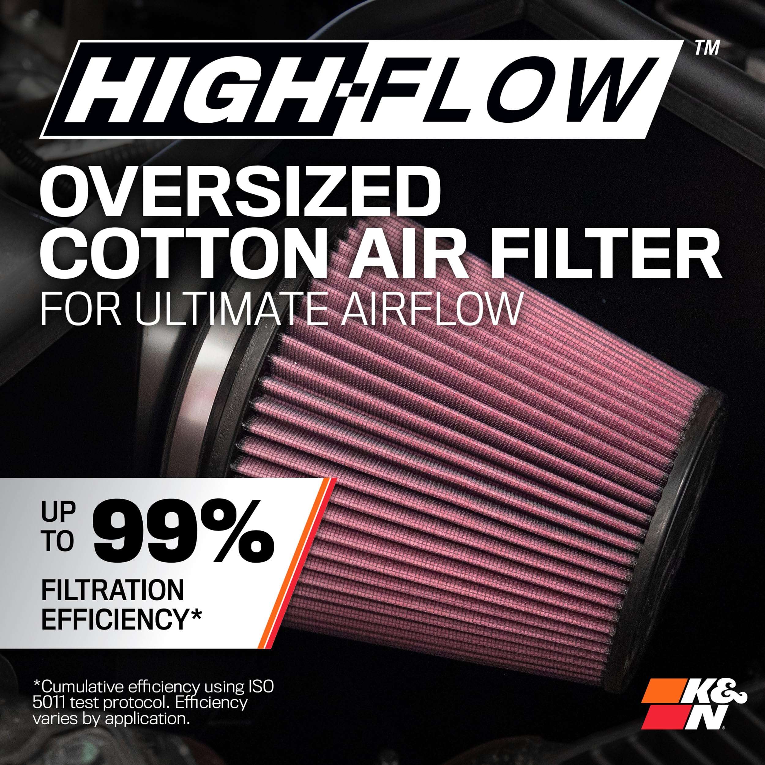 K&N Cold Air Intake System: High-Flow Air Filter, Increase Performance & Towing: Compatible with 2019-2025 Chevrolet/GMC: Silverado 1500, Sierra 1500, 63-3113 4