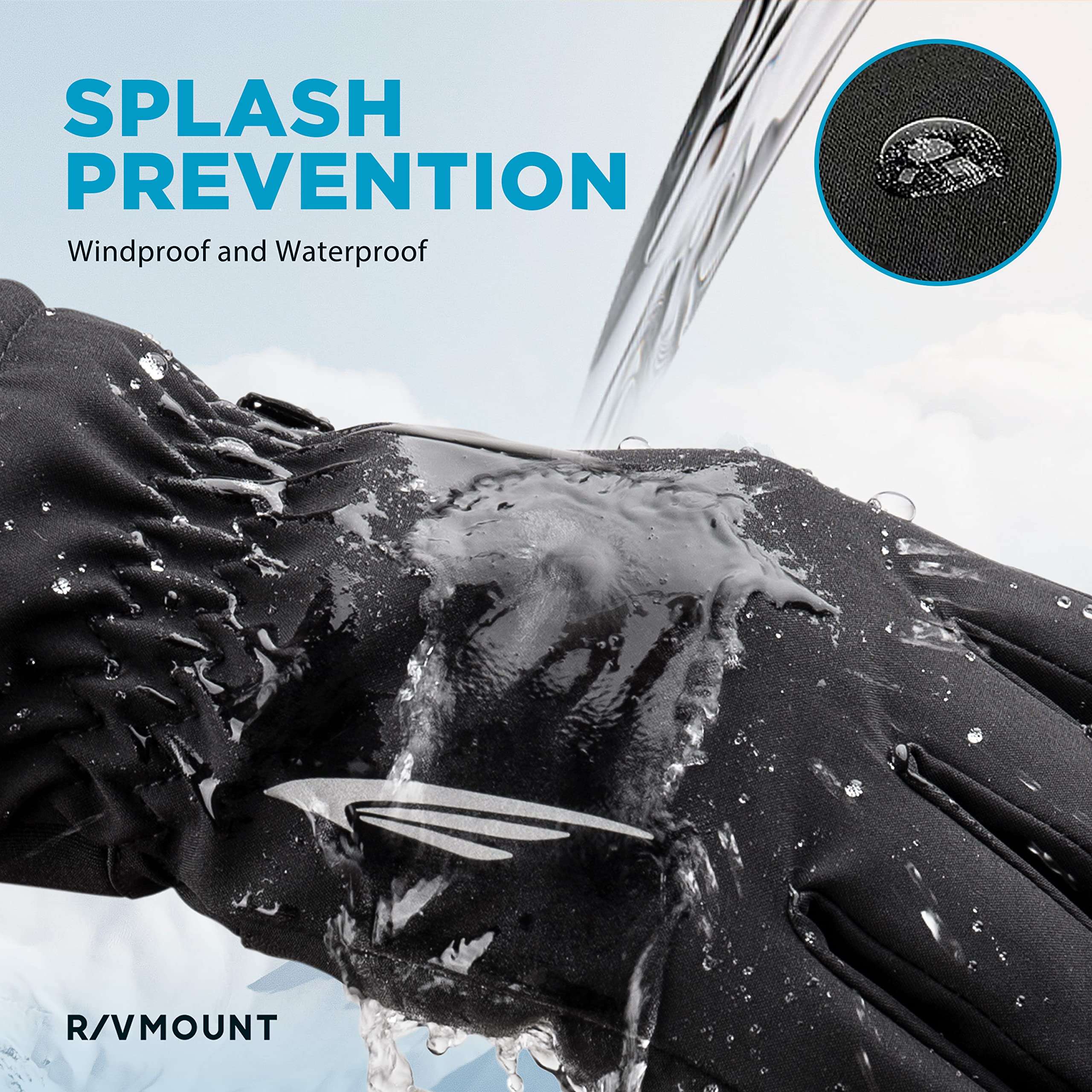 rivmount Winter Gloves Women Men,Touchcreen Insulated Warm Gloves Cold Weather Windproof Thermal Snow Gloves Skiing,Driving,Biking,Running 605 4