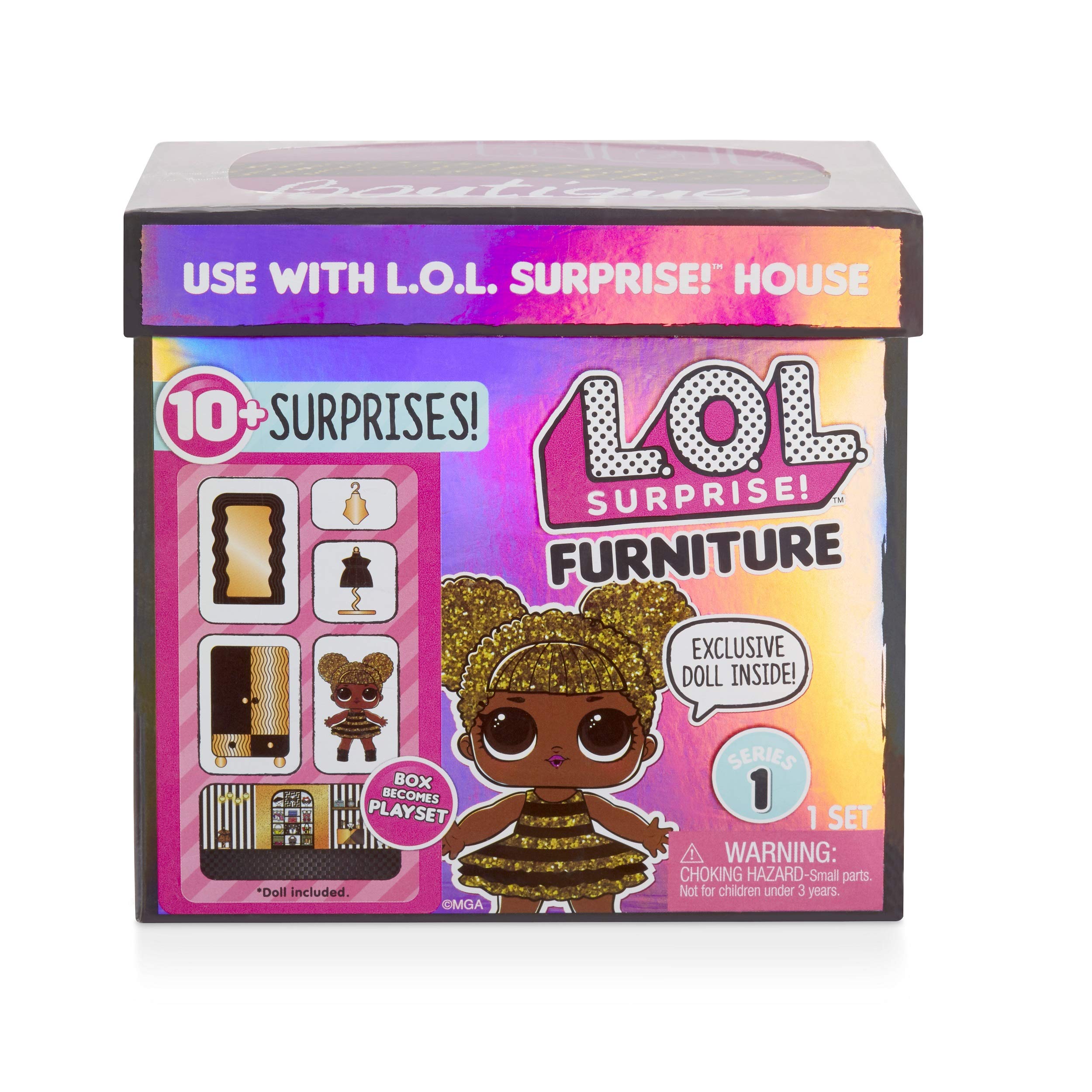 L.O.L. Surprise! Furniture Boutique with Queen Bee & 10+ Surprises, Multicolor 4