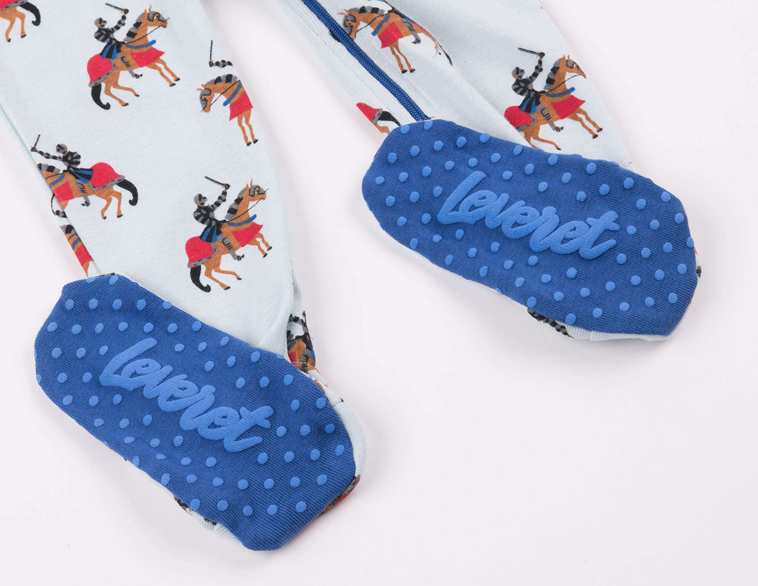 Leveret Kids Pajamas Baby Boys Girls Footed Pajamas Sleeper 100% Cotton (Knight, Size 2 Toddler) 3