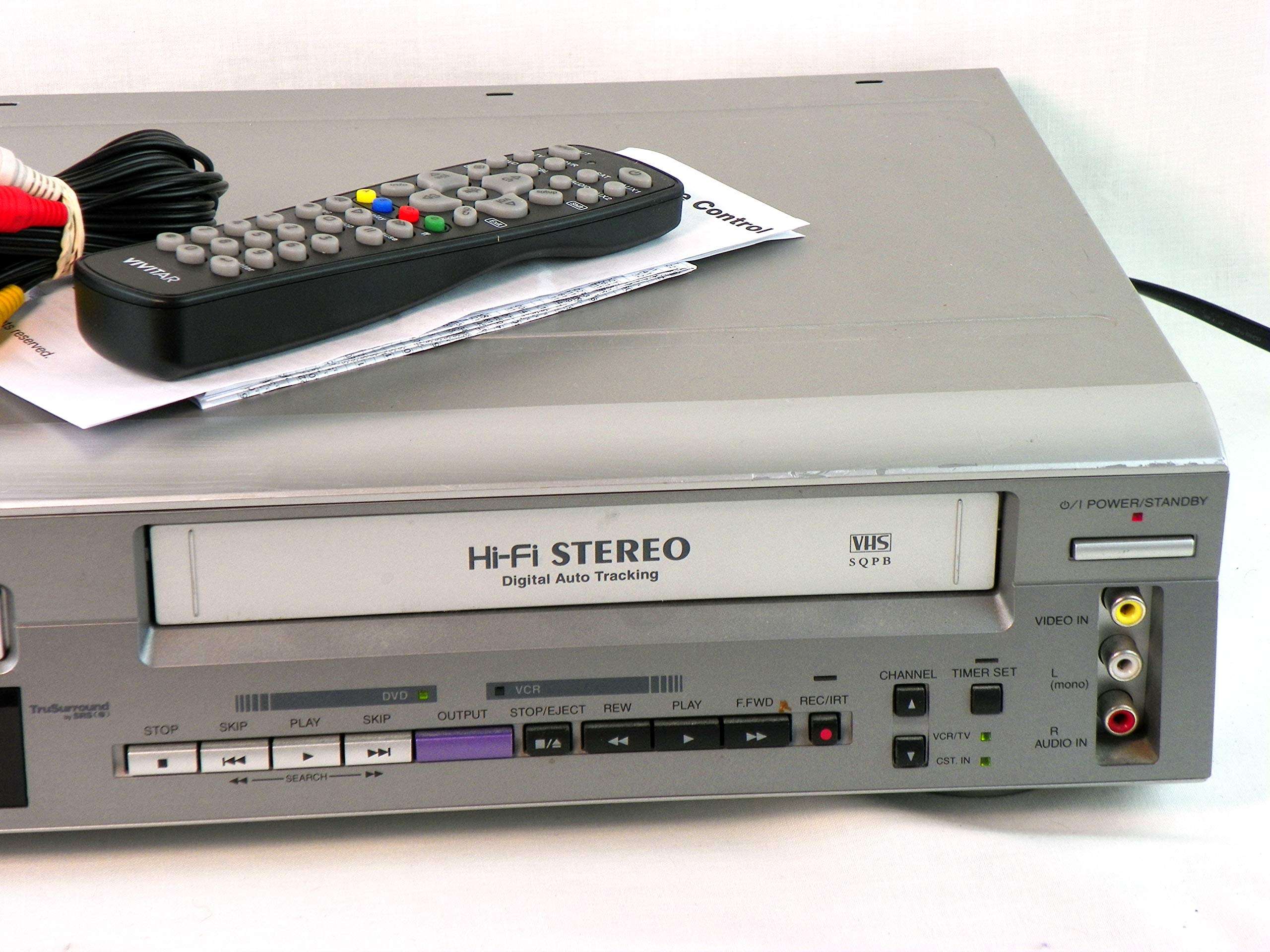 Hitachi DV-PF2U DVD/VCR Combo DVD Player Video Cassette Recorder Player VCR w/ Hi Fi Stereo & Mp3 Playback 4