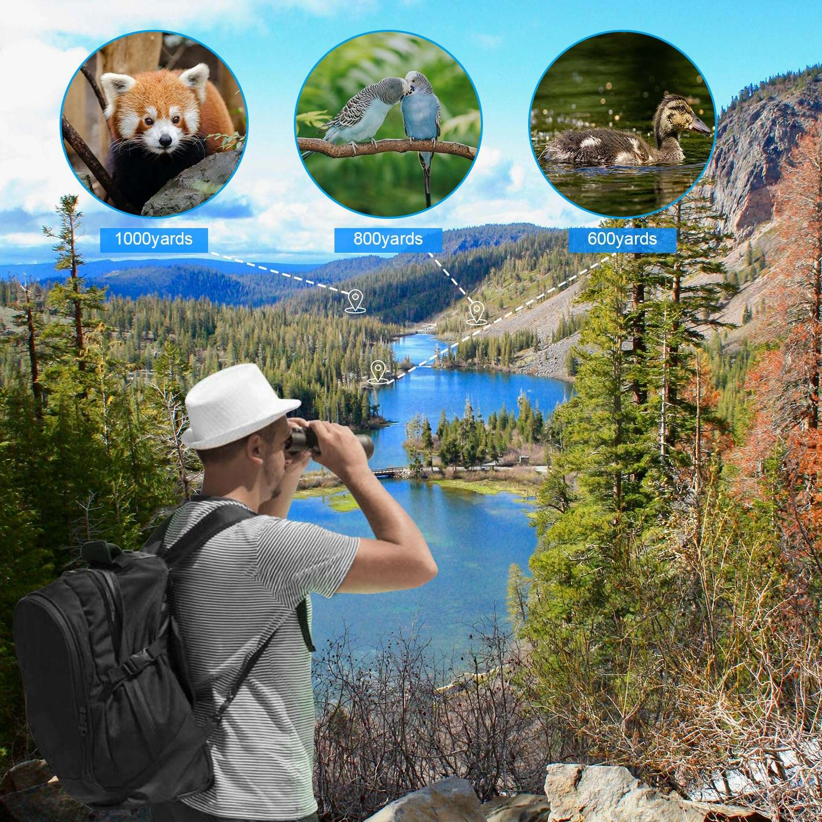 Monocular 12x56 High Power Monocular Telescope for Adults with Smartphone Adapter, FMC Lens & BAK4 Prism, for Bird Watching, Hunting, Hiking, Camping and Concerts(Grey) 5