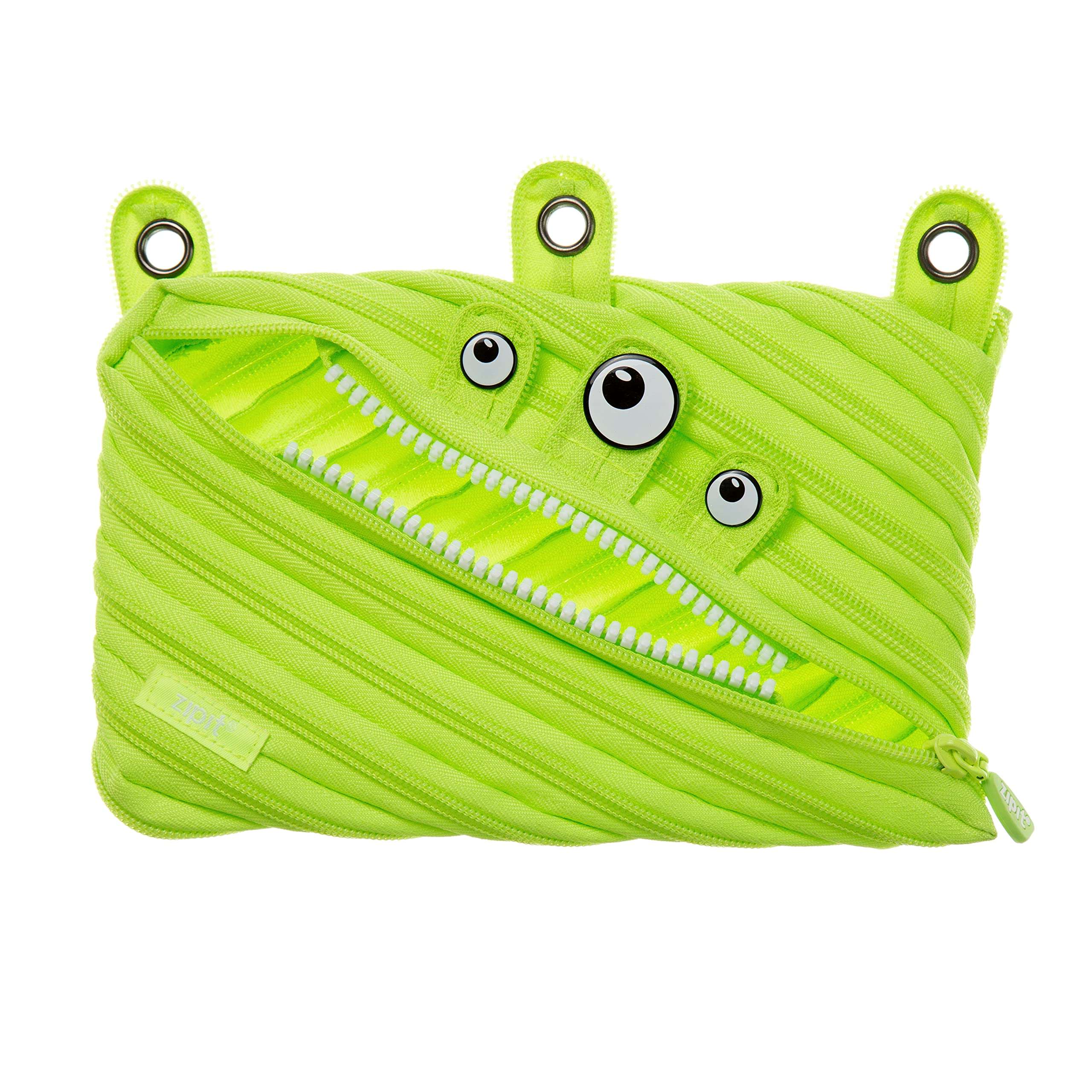 ZIPIT Monster 3-Ring Pencil Case, Lime 1