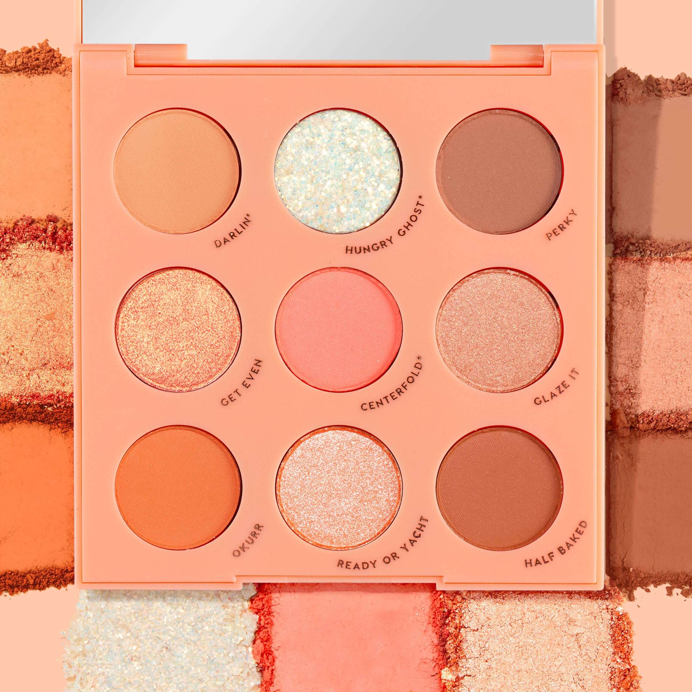 ColourPop Baby Got Peach Eyeshadow Palette - Orange & Coral Shadows with Metallic, Matte and Glitter Finishes - High-Pigment Eye Makeup with a Long-Wearing Formula (0.3 oz) 6