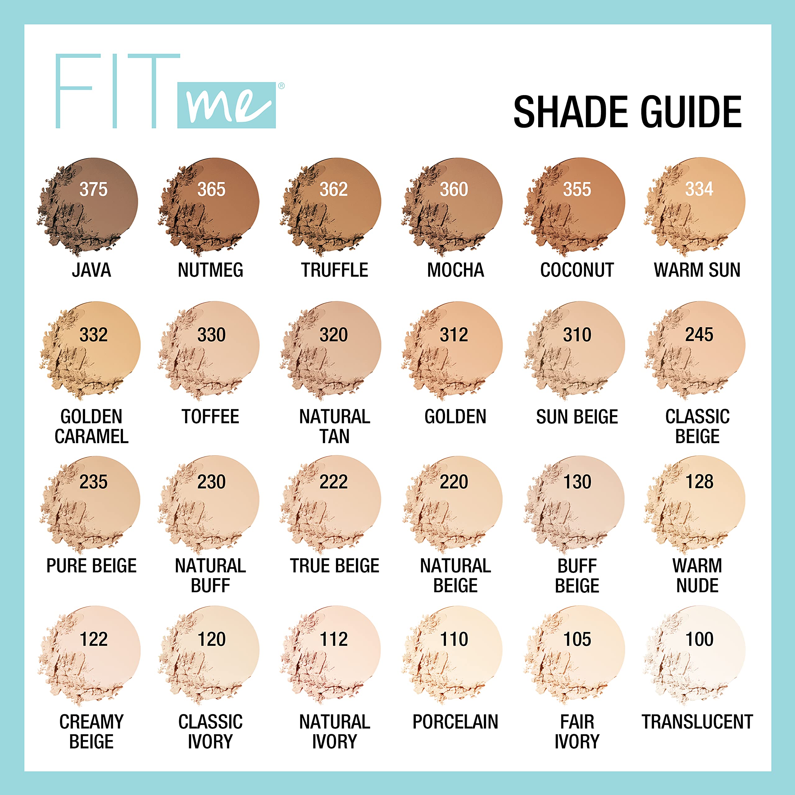 Maybelline New York Fit Me Matte + Poreless Powder Makeup, Warm Sun, 0.28 Ounce 6