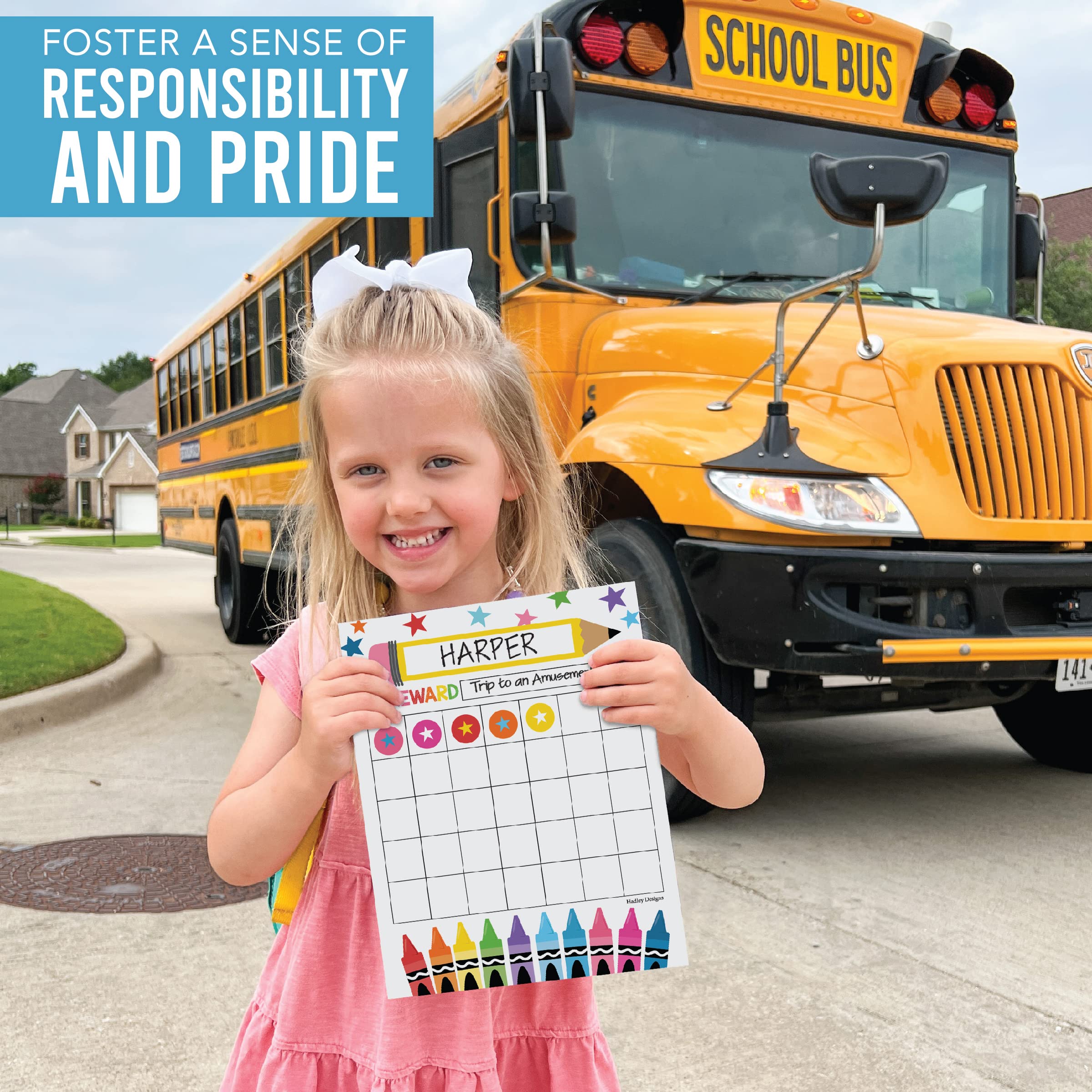 Sticker Chart for Kids Behavior at Home & Classroom - 25 Reward Chart for Kids Incentives, Gold Star Sticker Sheets, Crayon Incentive Charts for Classroom Must Haves 3