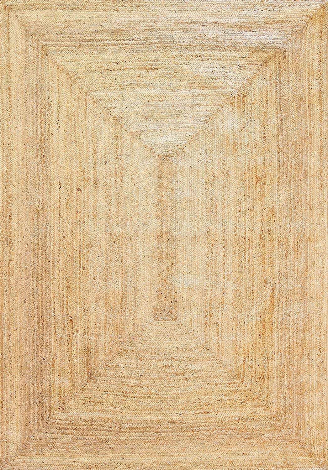 THE HOME TALK Natural Handcrafted Reversible Jute Rug-150X240CM|Traditional Carpet For Living Room,Kitchen,Entryway,Bedroom,Dining Room|Rustic Bohemian Decor|Durable,Anti-Skid Carpets for Centre Table 2